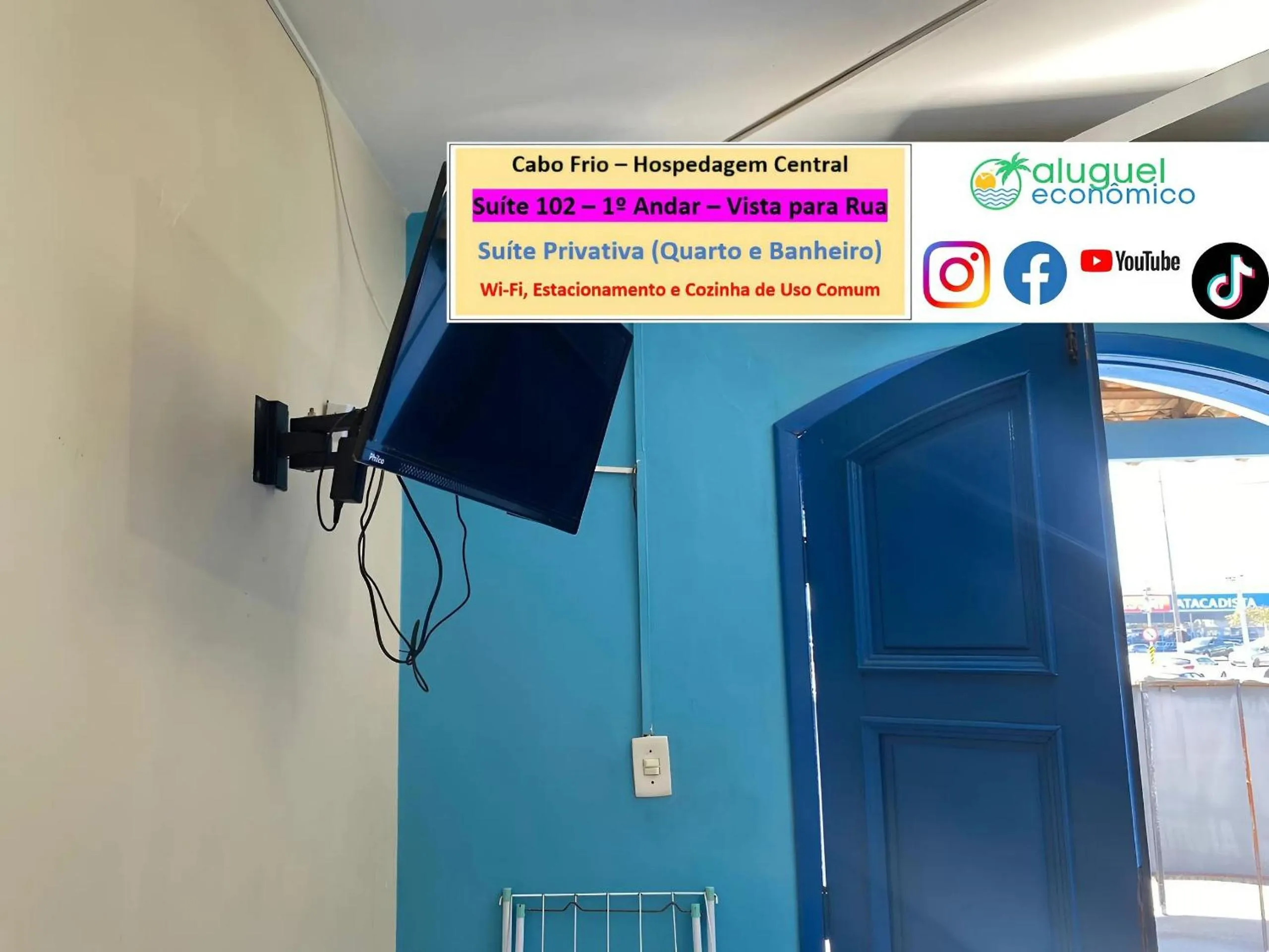 Bedroom in Cabo Frio - Hospedagem Central - Aluguel Econômico