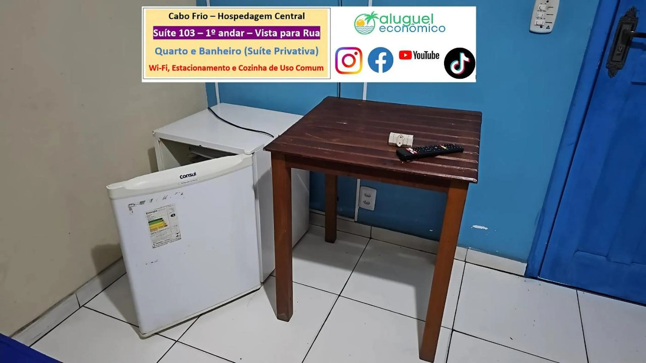 Bedroom in Cabo Frio - Hospedagem Central - Aluguel Econômico