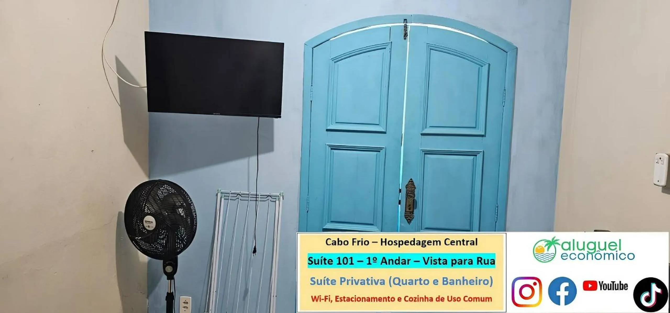 Bedroom in Cabo Frio - Hospedagem Central - Aluguel Econômico