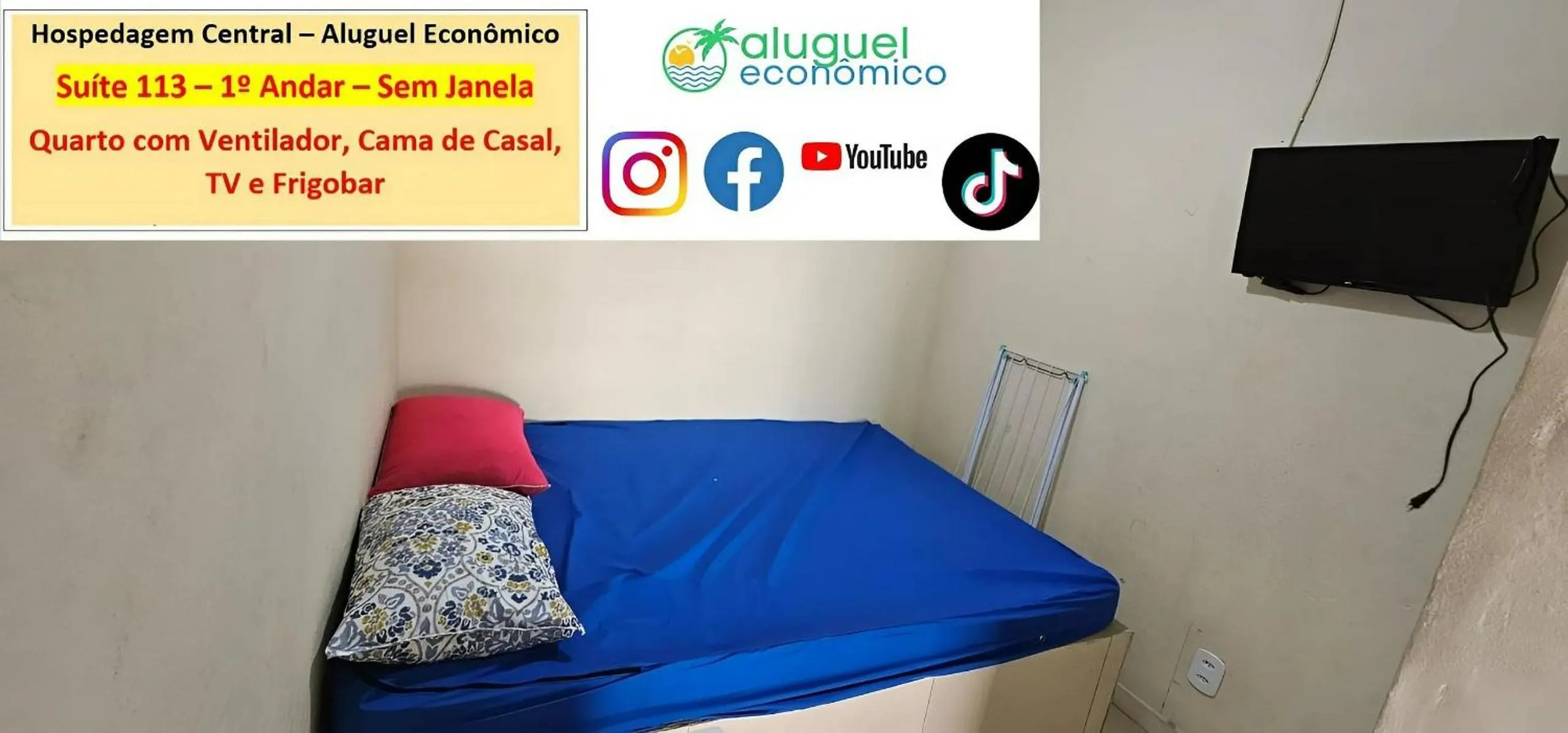 Bedroom, Bed in Cabo Frio - Hospedagem Central - Aluguel Econômico