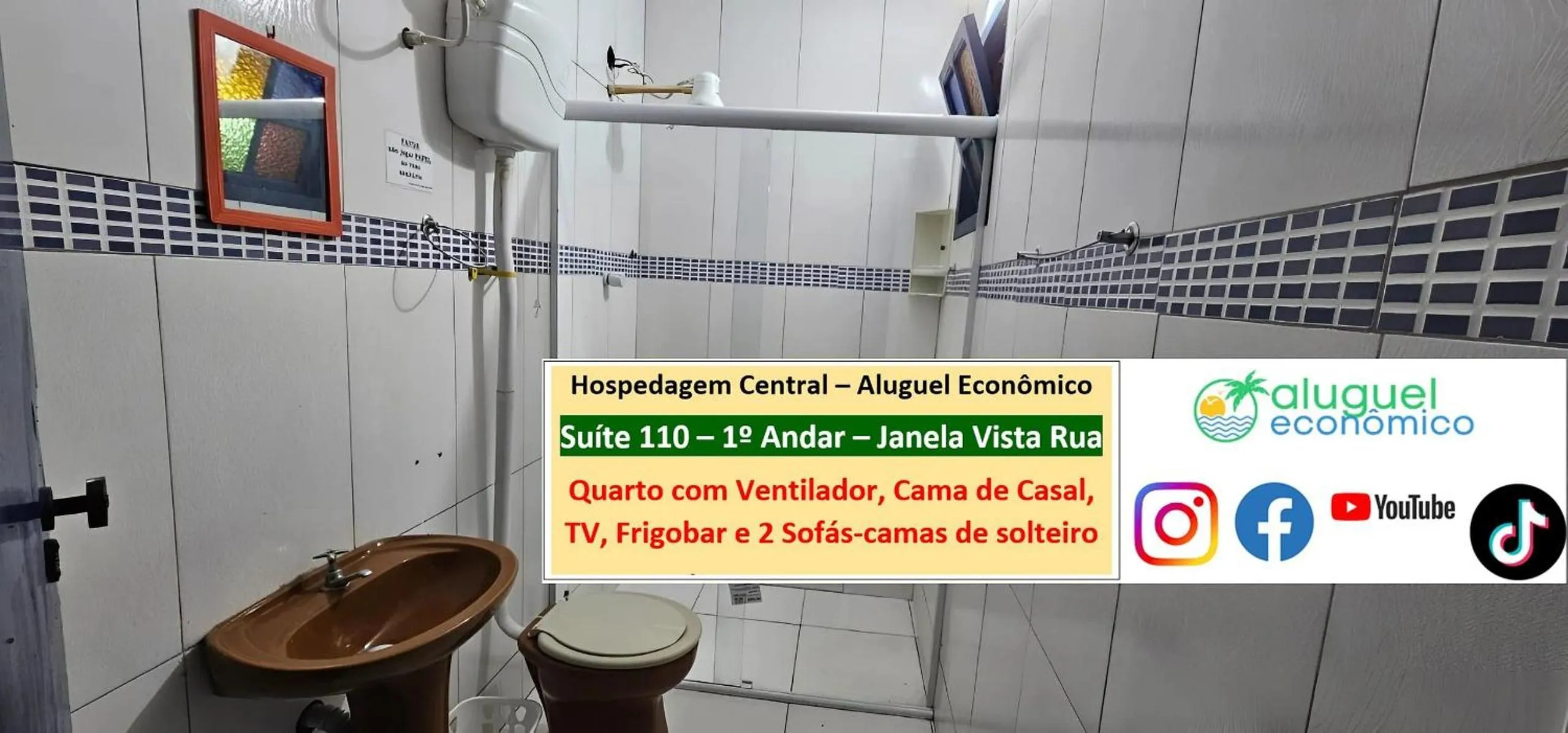 Toilet in Cabo Frio - Hospedagem Central - Aluguel Econômico