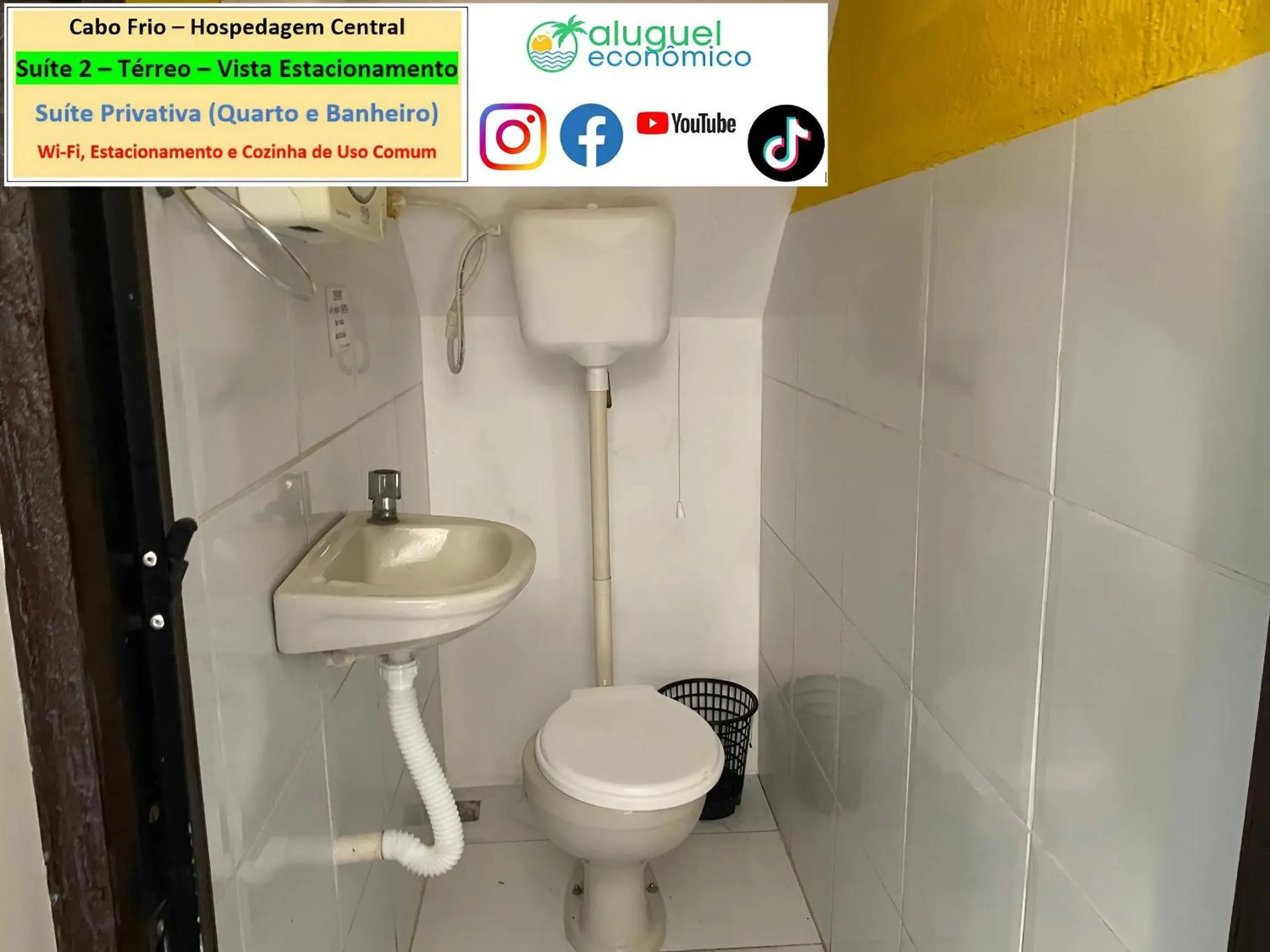 Toilet in Cabo Frio - Hospedagem Central - Aluguel Econômico