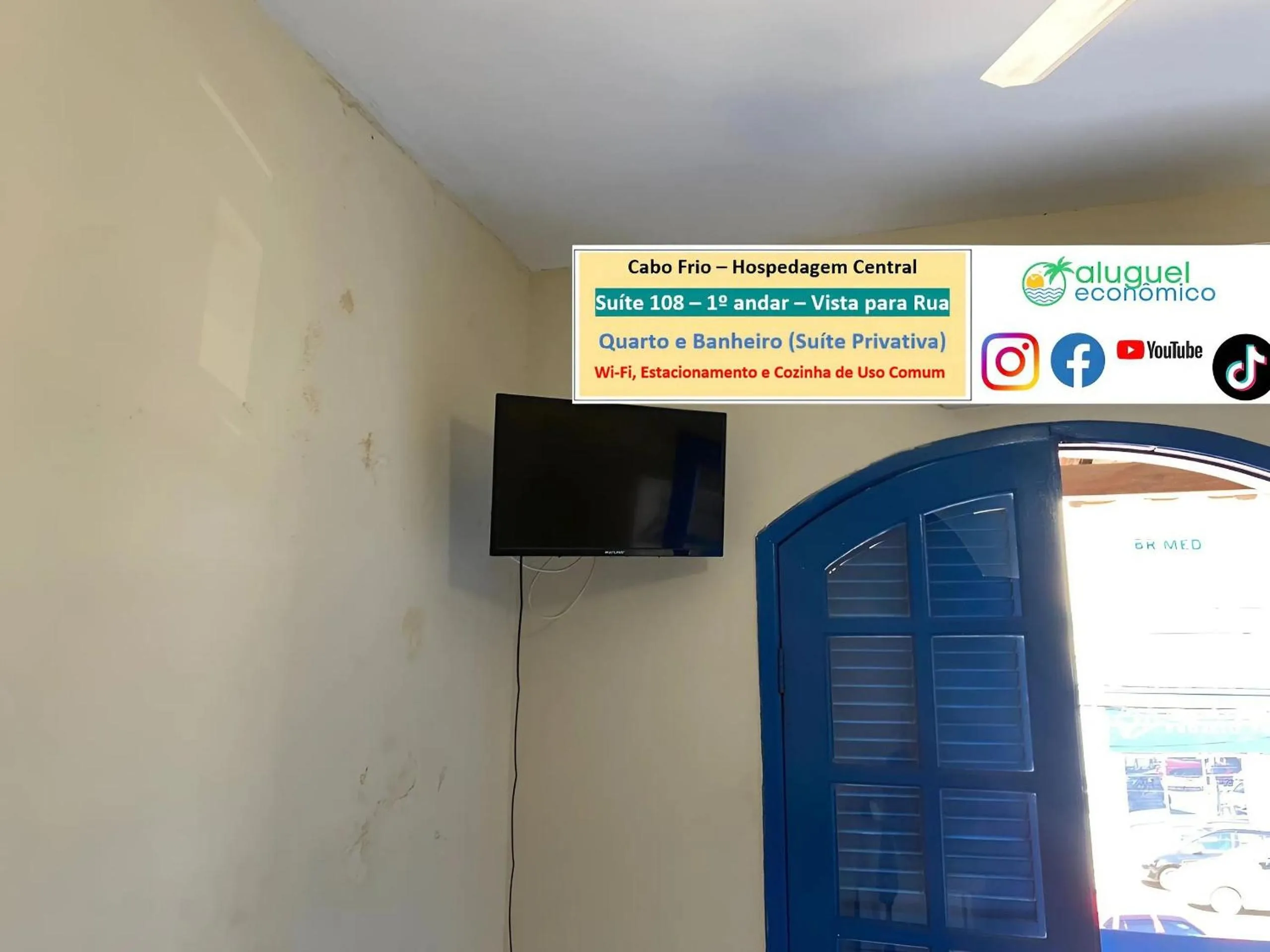 Bedroom in Cabo Frio - Hospedagem Central - Aluguel Econômico