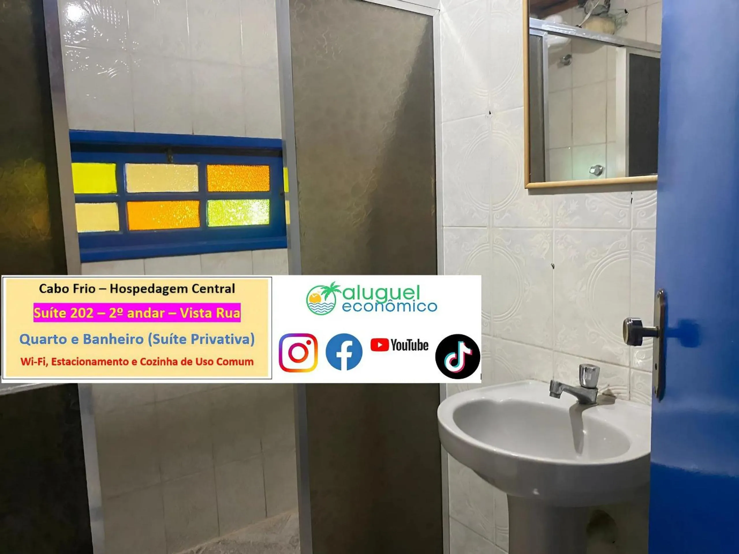 Toilet in Cabo Frio - Hospedagem Central - Aluguel Econômico