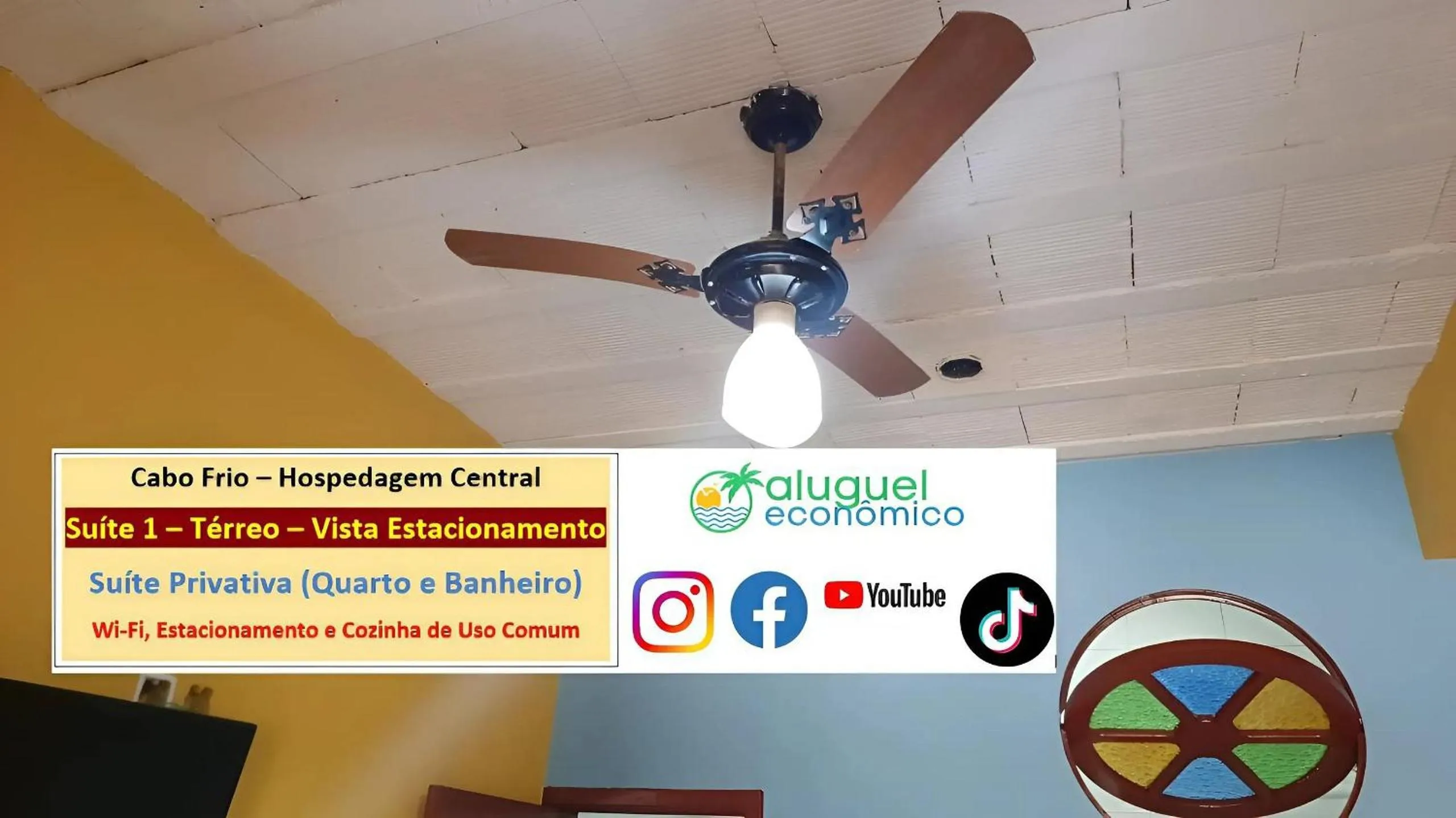 Bedroom in Cabo Frio - Hospedagem Central - Aluguel Econômico