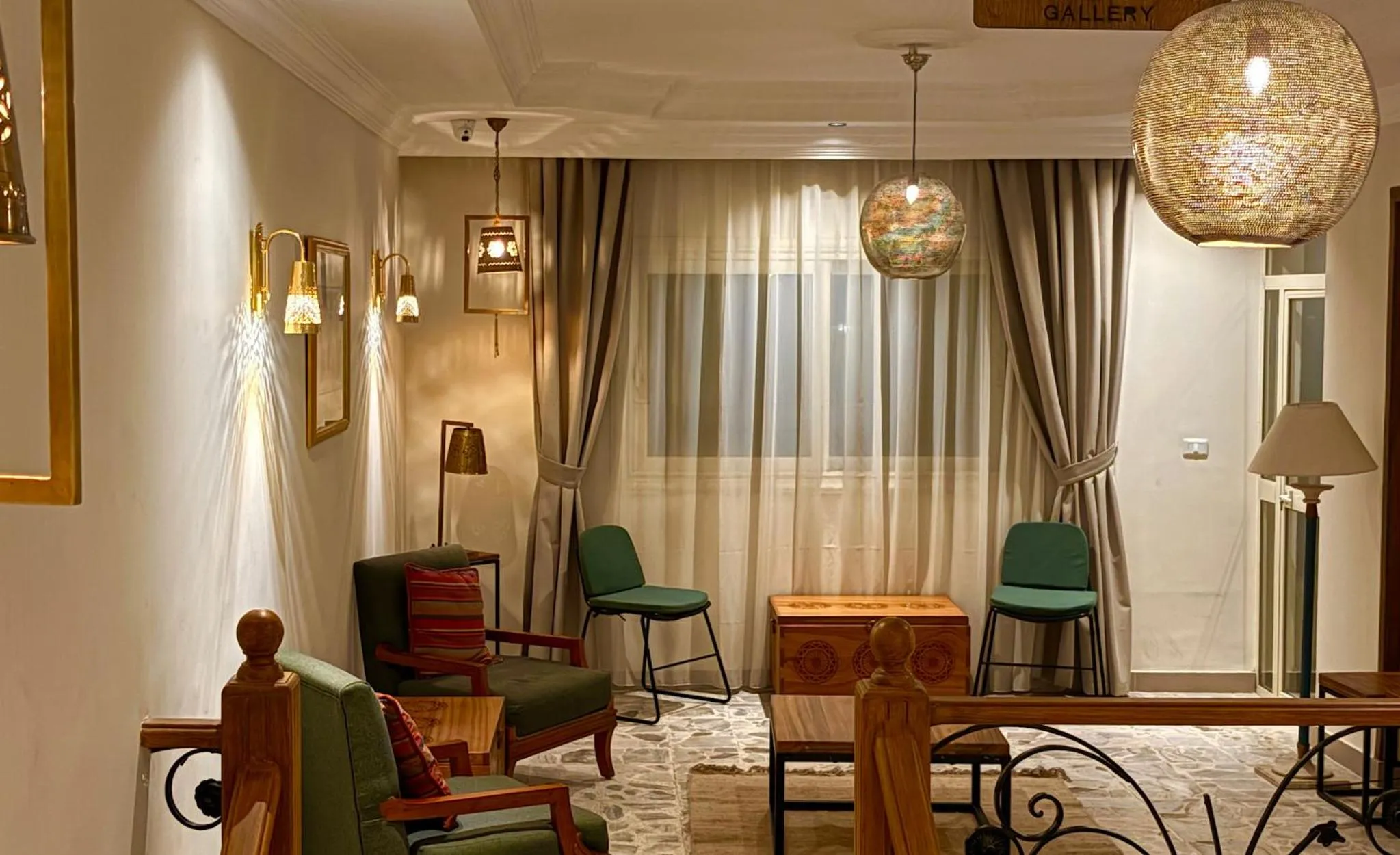 Seating area in Kemet Boutique Hotel