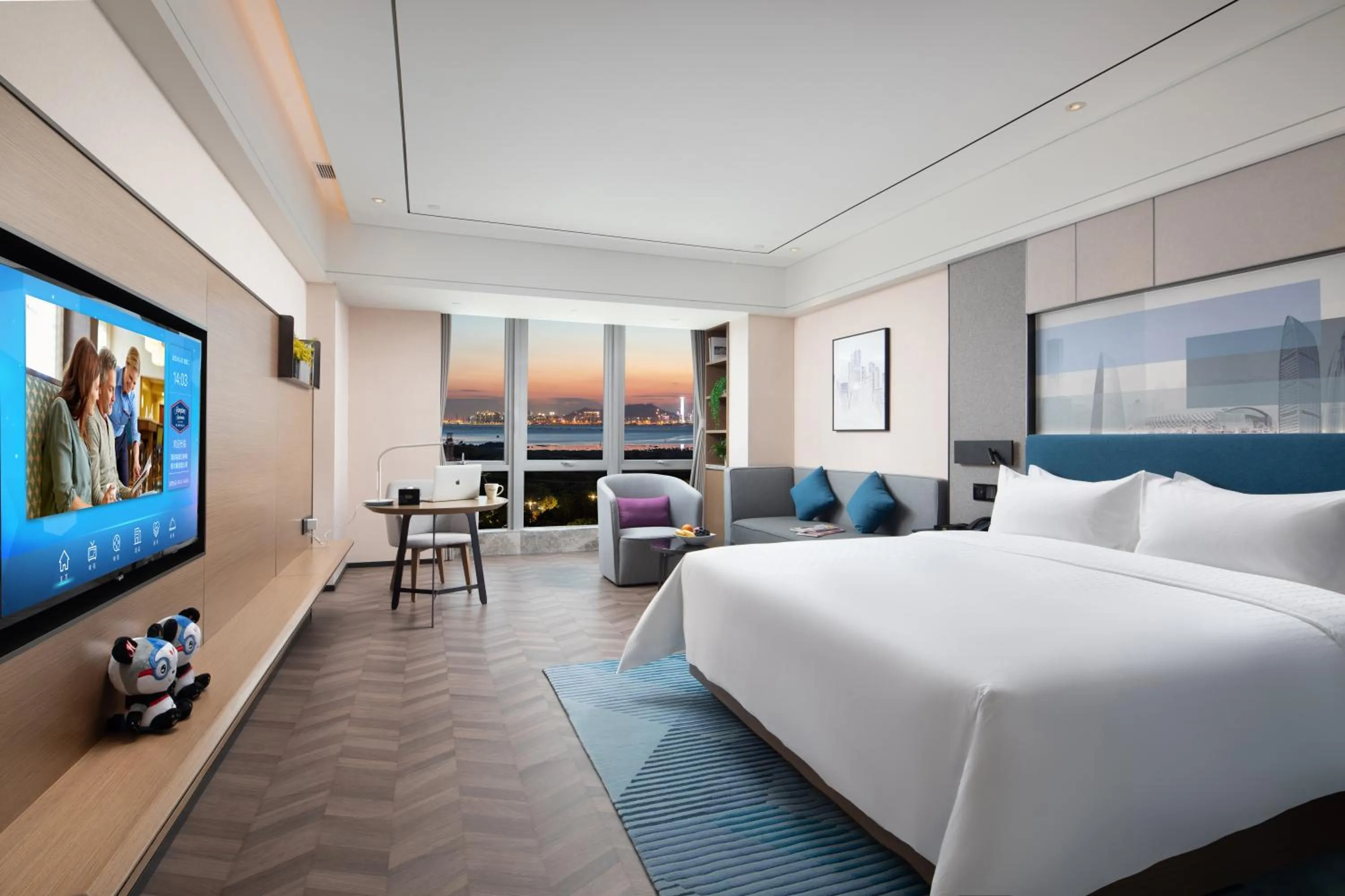 Bed in Hampton By Hilton Shenzhen Futian Mangrove Park Apartments