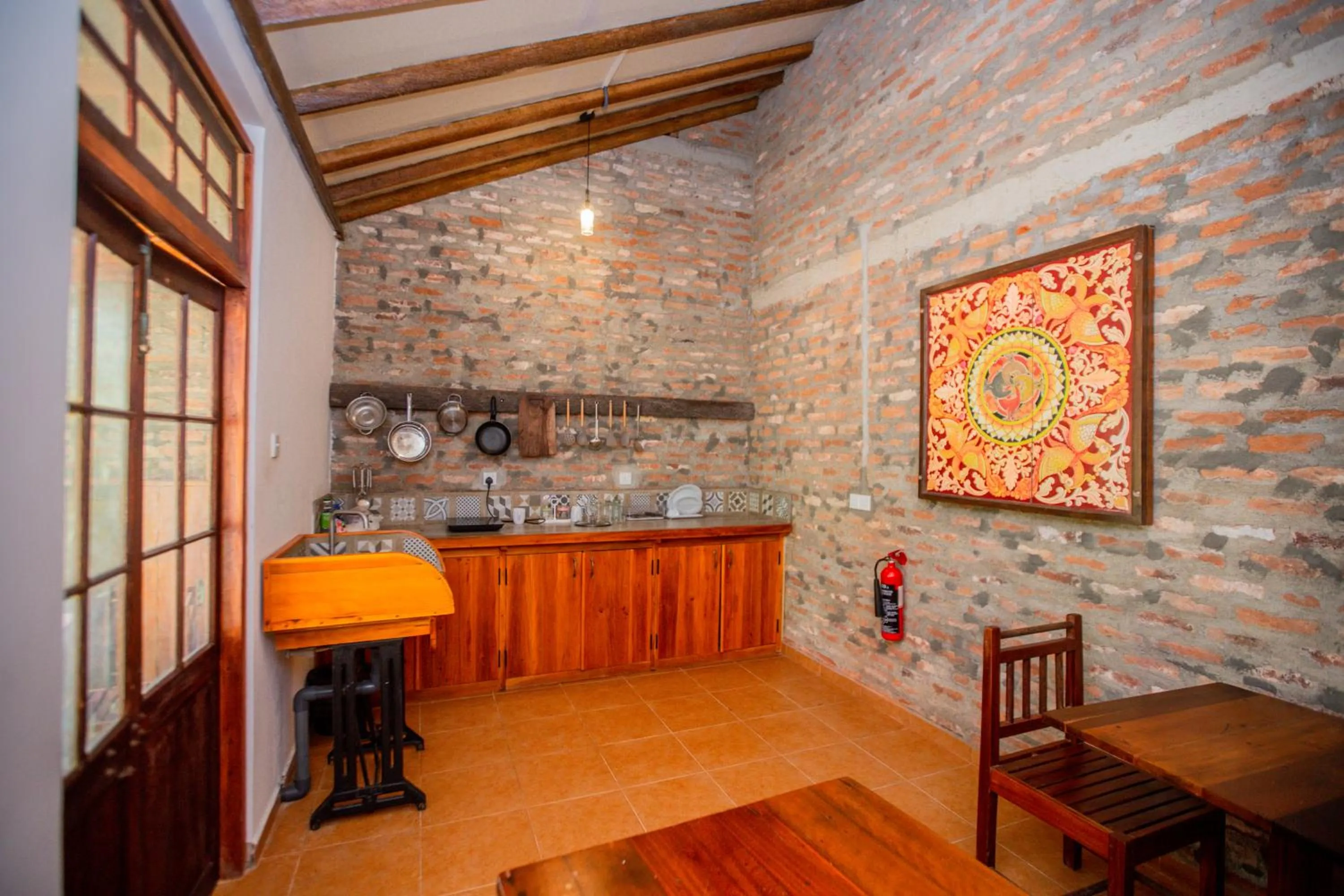 Communal kitchen in The Coastal Village Cabanas