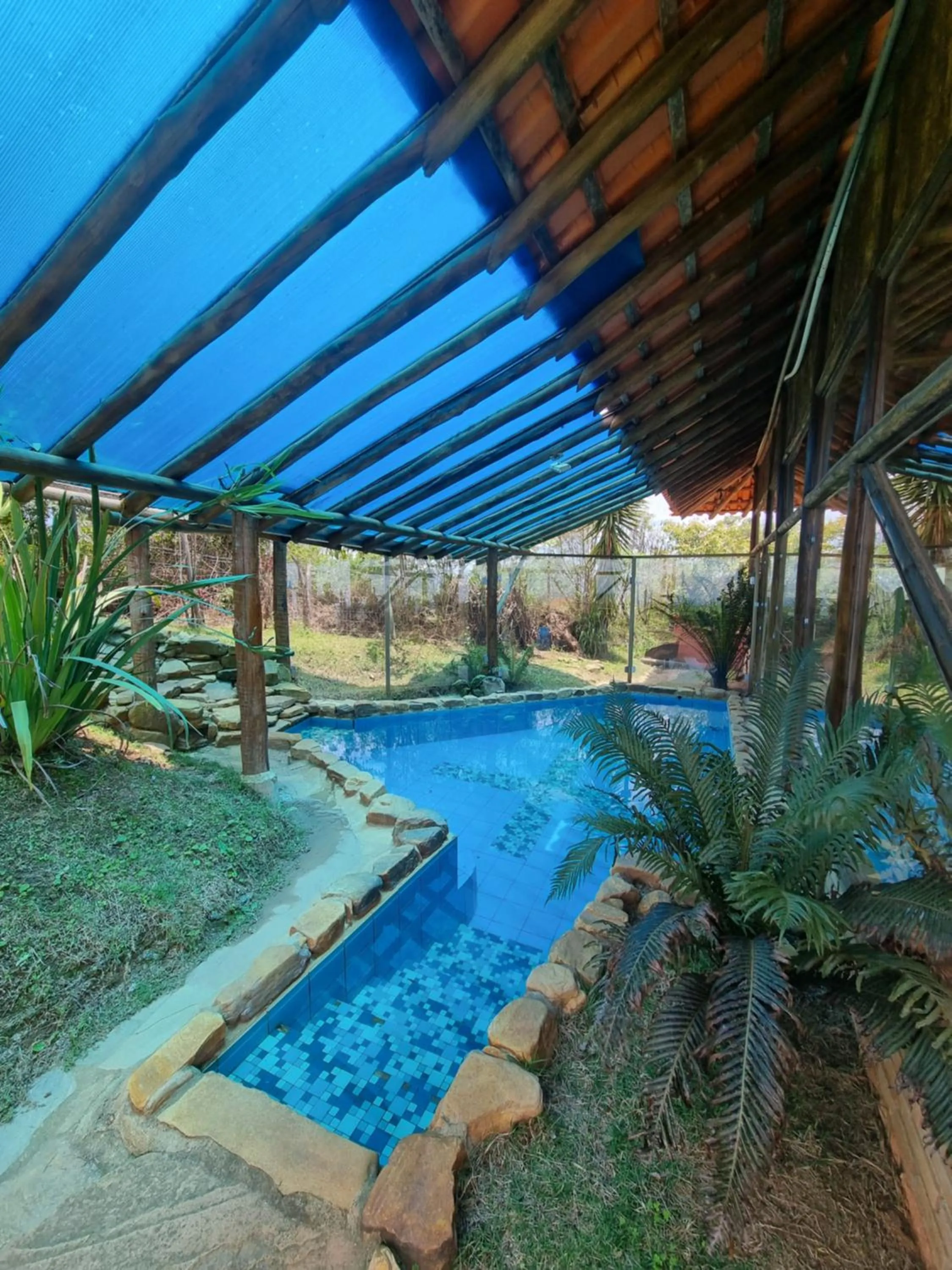 Pool view in Pousada Mirante Serra Verde