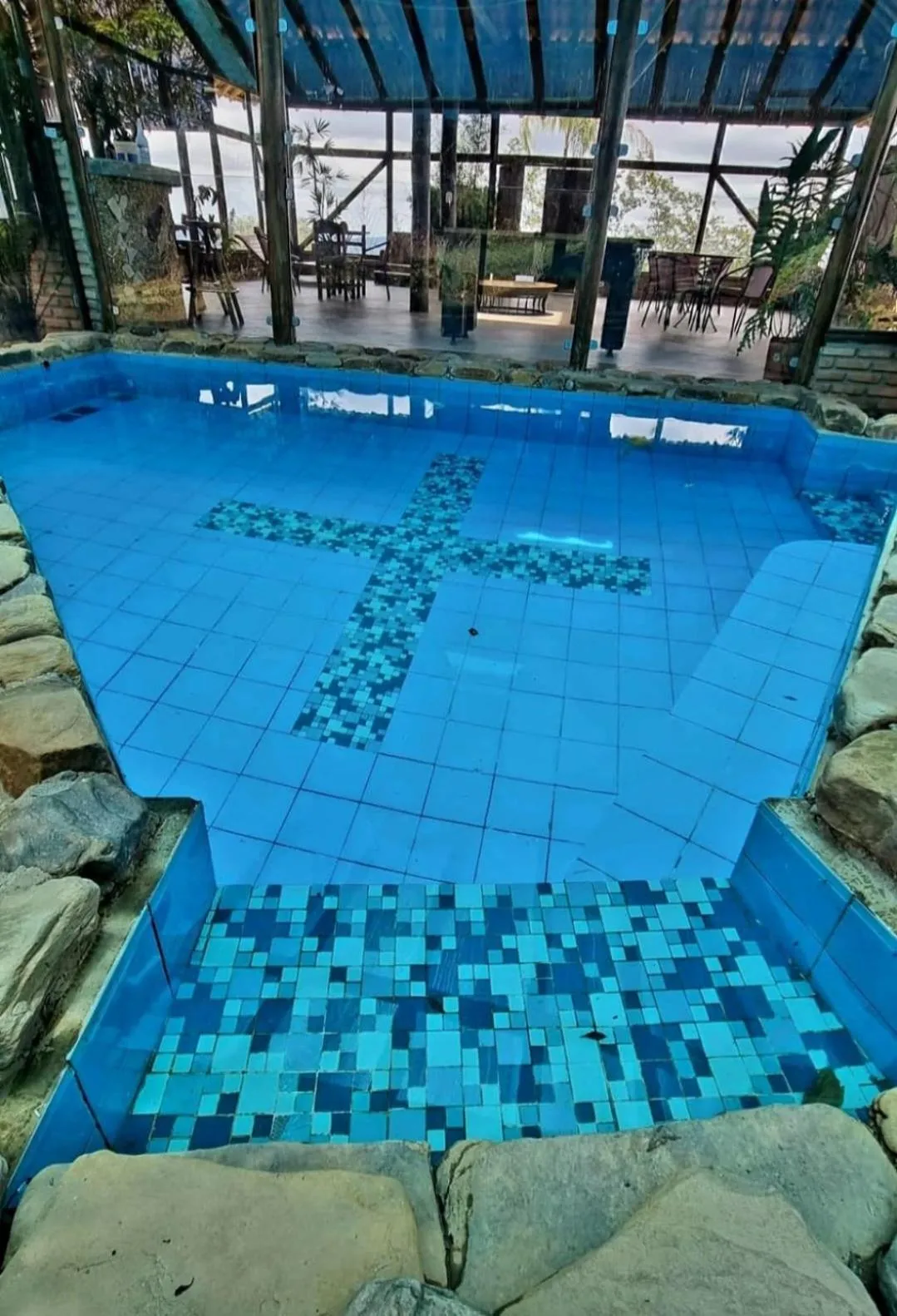 Swimming pool in Pousada Mirante Serra Verde