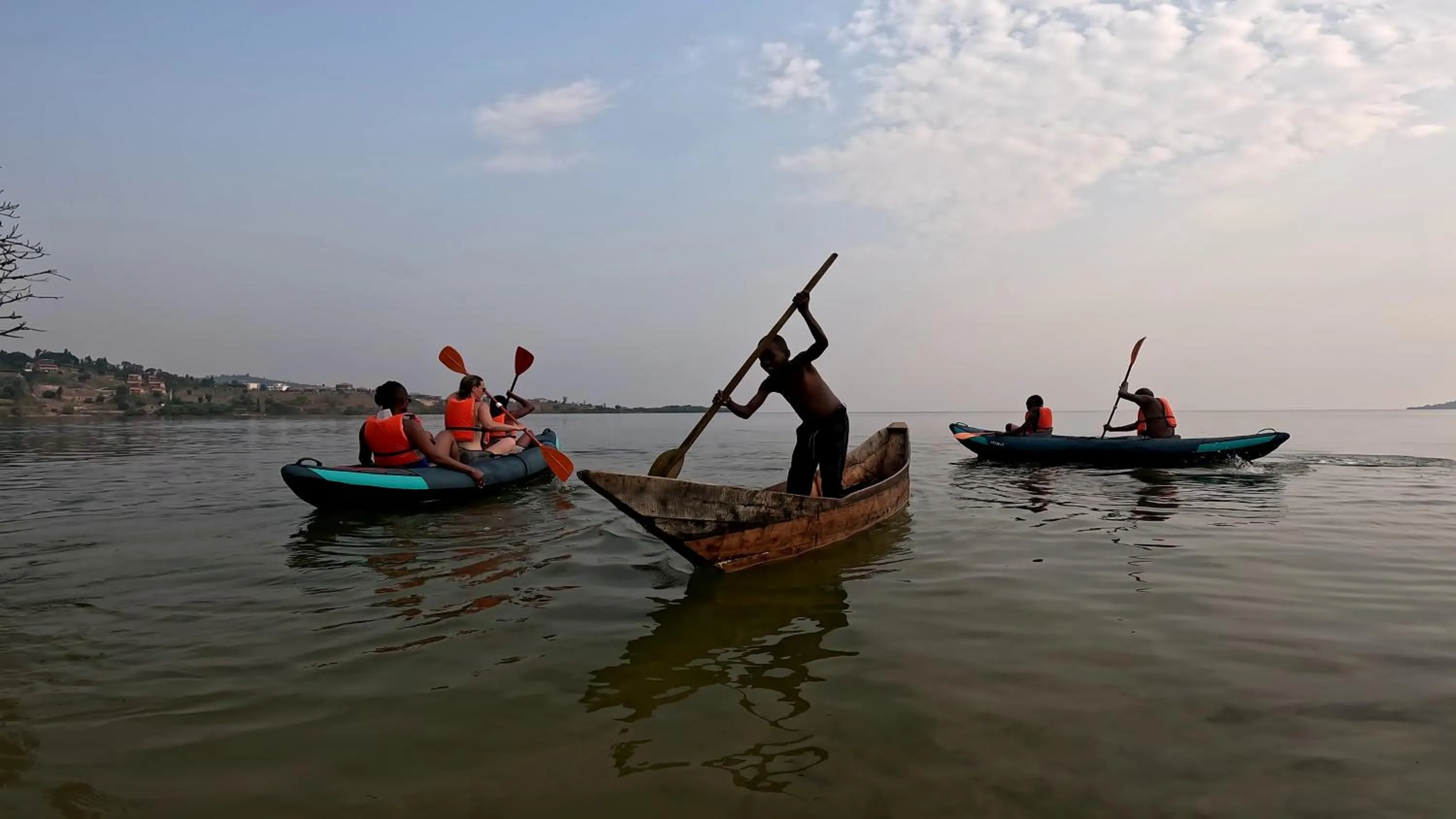 Canoeing in Umutuzo Lodge Kivu Lake