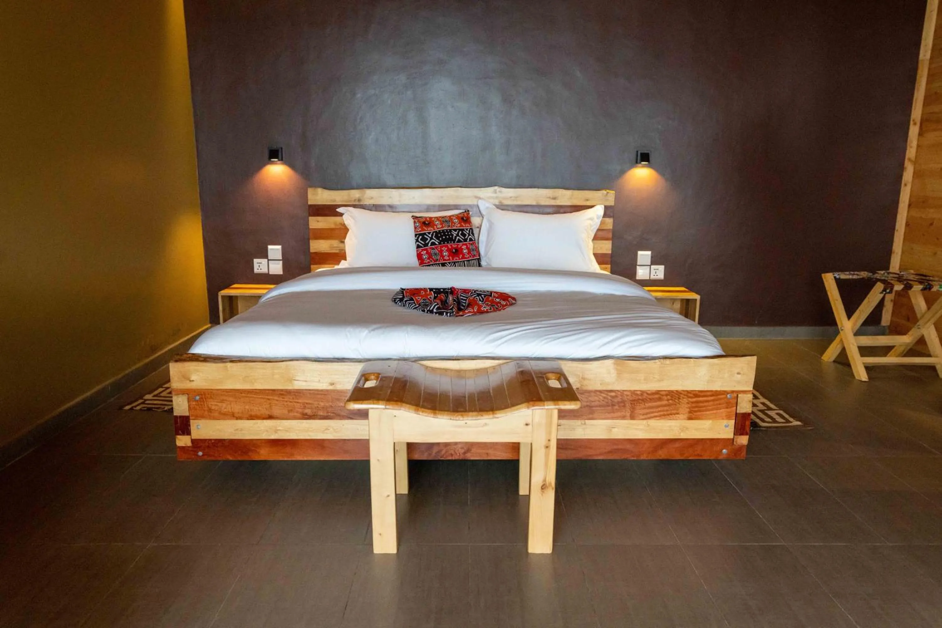 Bed in Umutuzo Lodge Kivu Lake