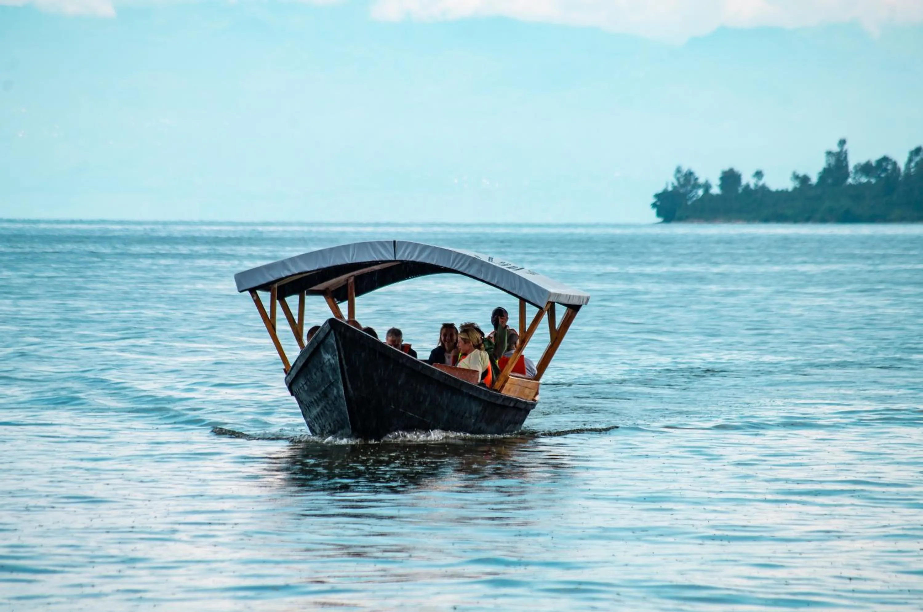People in Umutuzo Lodge Kivu Lake