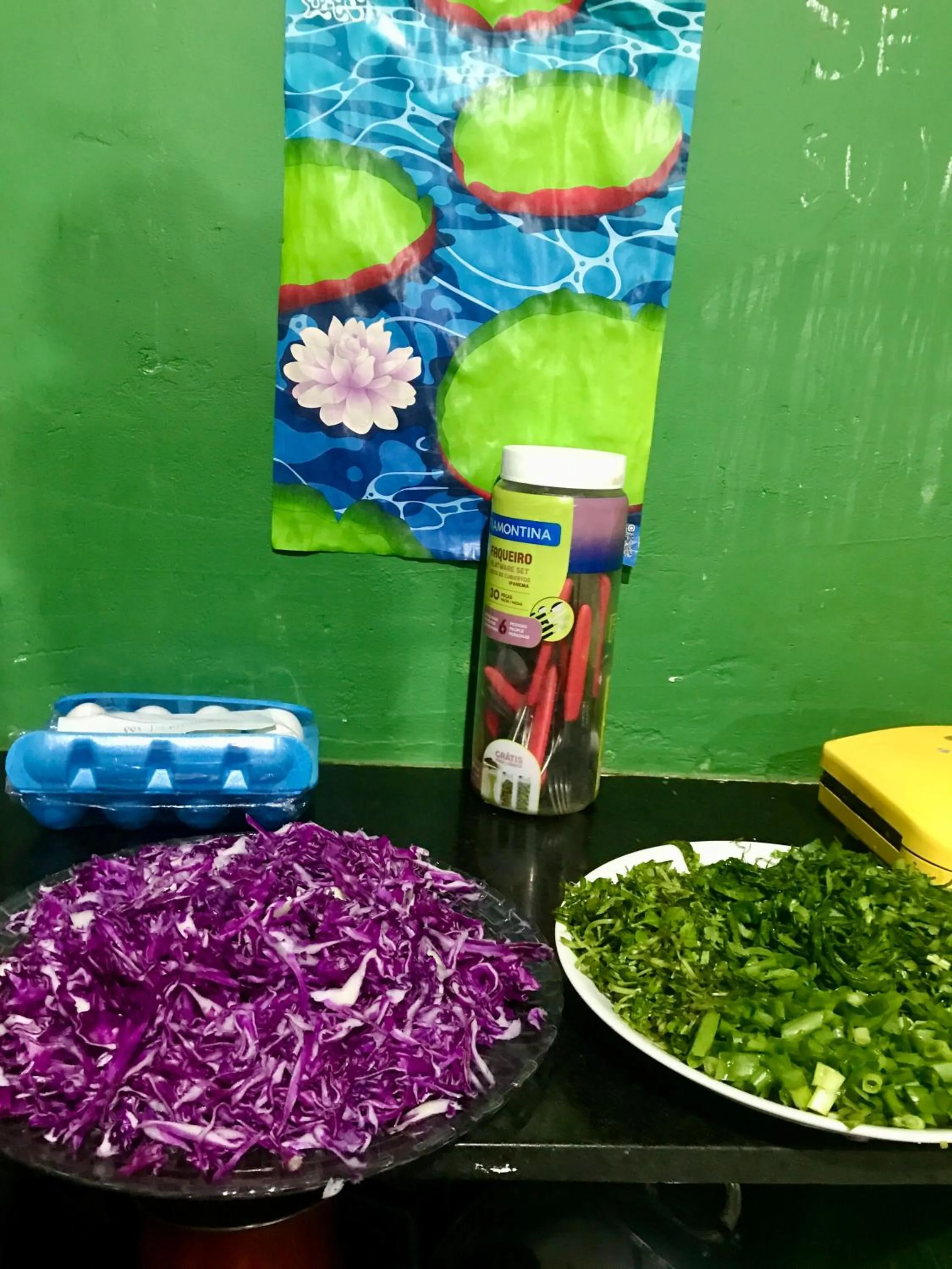 Communal kitchen in Hostel do Rasta