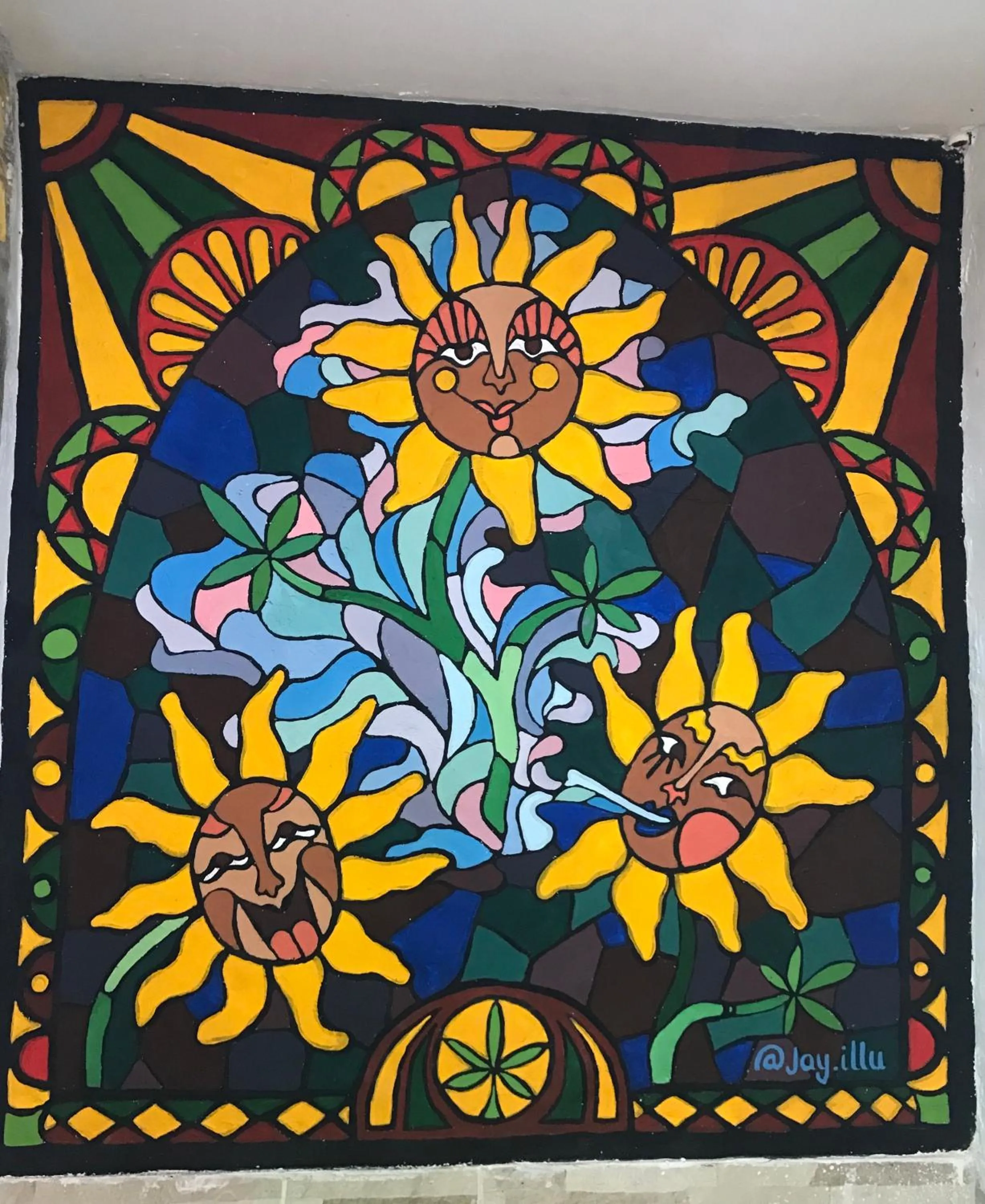 Decorative detail in Hostel do Rasta