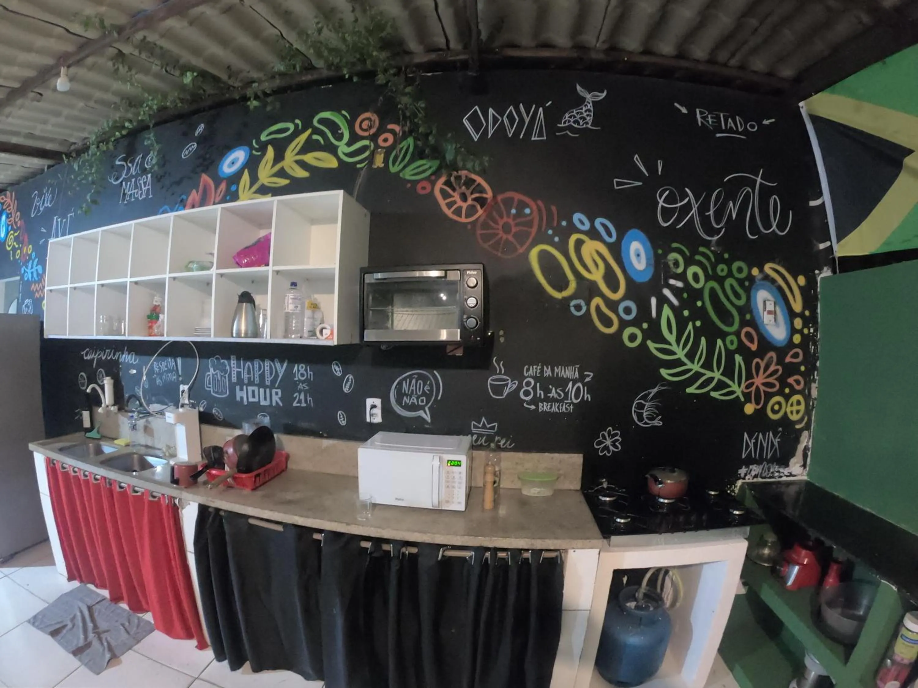 Kitchen or kitchenette in Hostel do Rasta