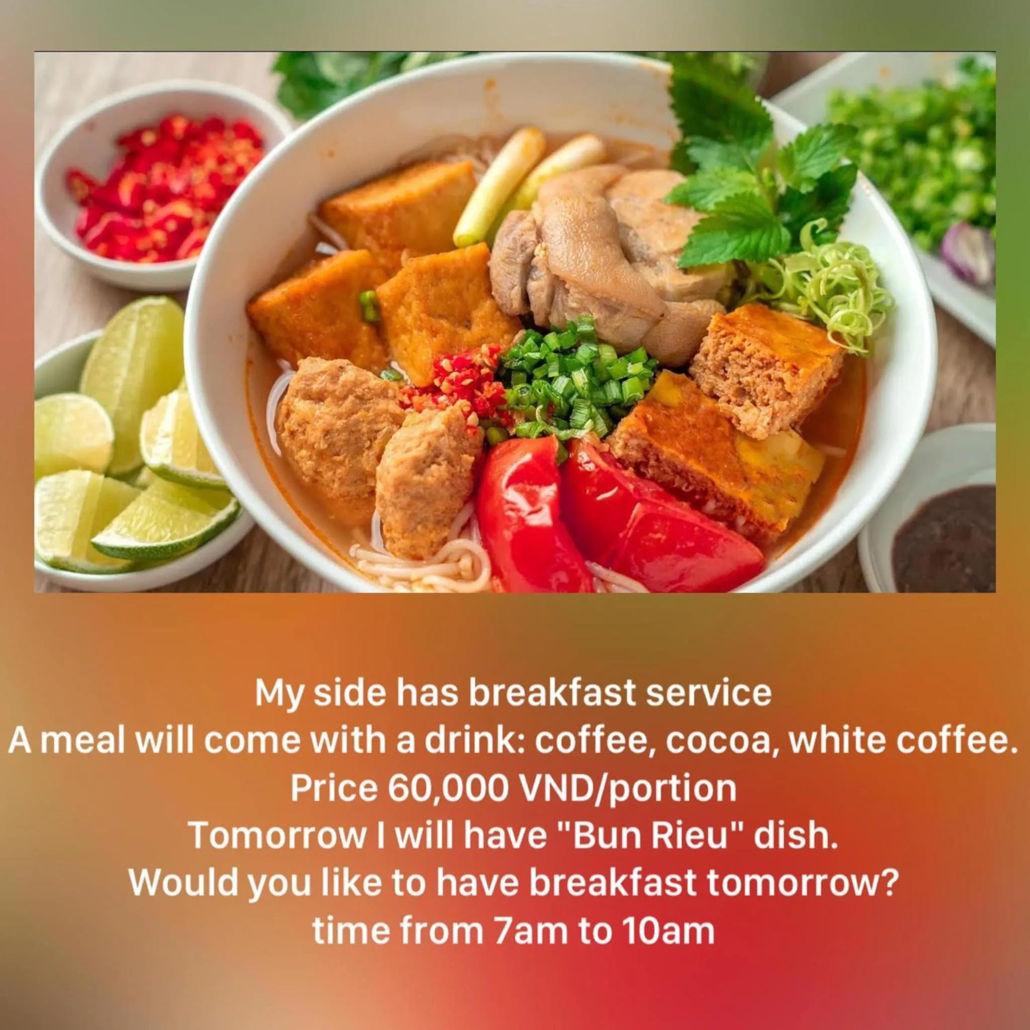 Breakfast in Hoa Son Village Da Lat