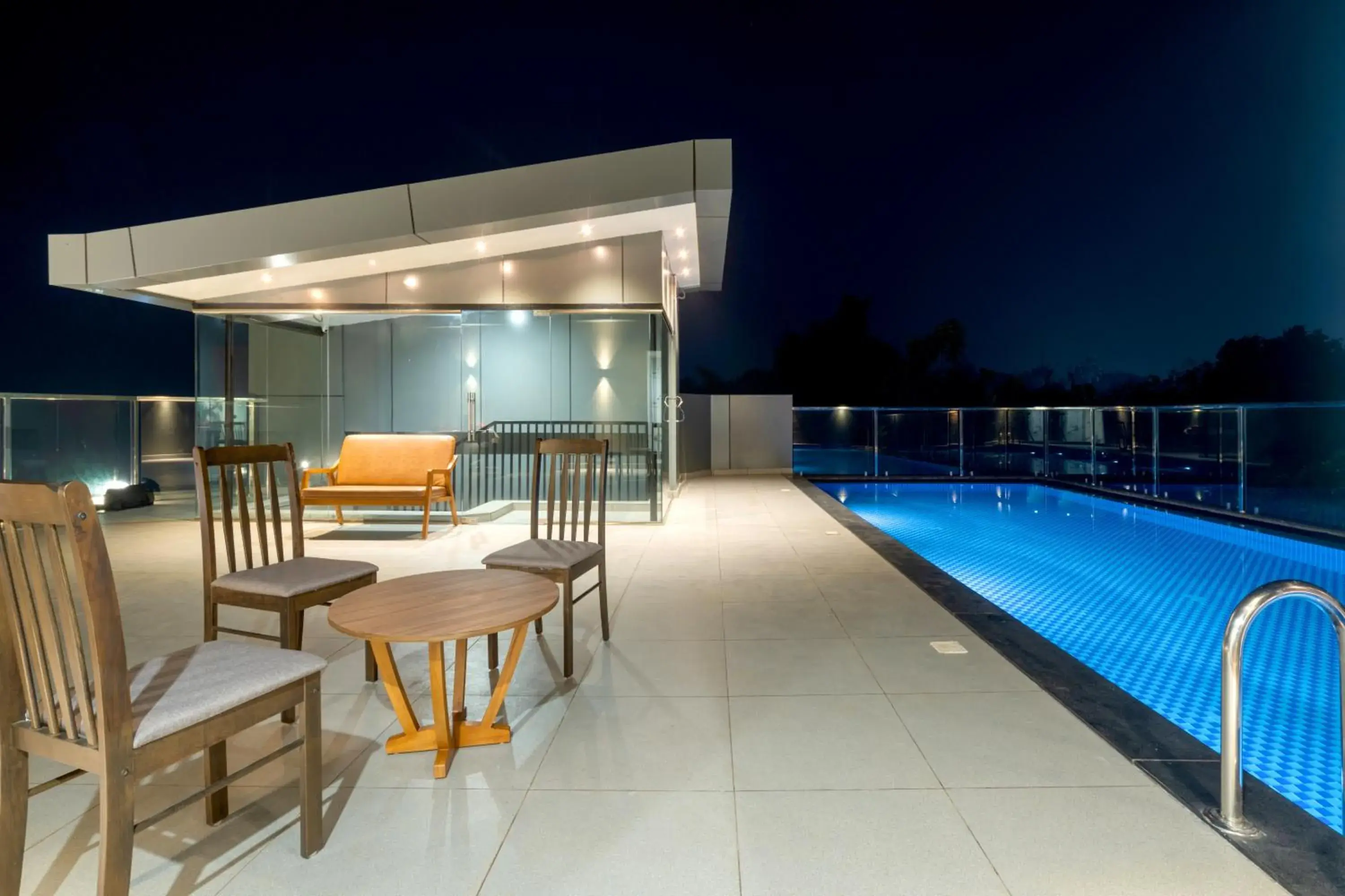 Pool view in Crystal Suites Pool view in Crystal Suites