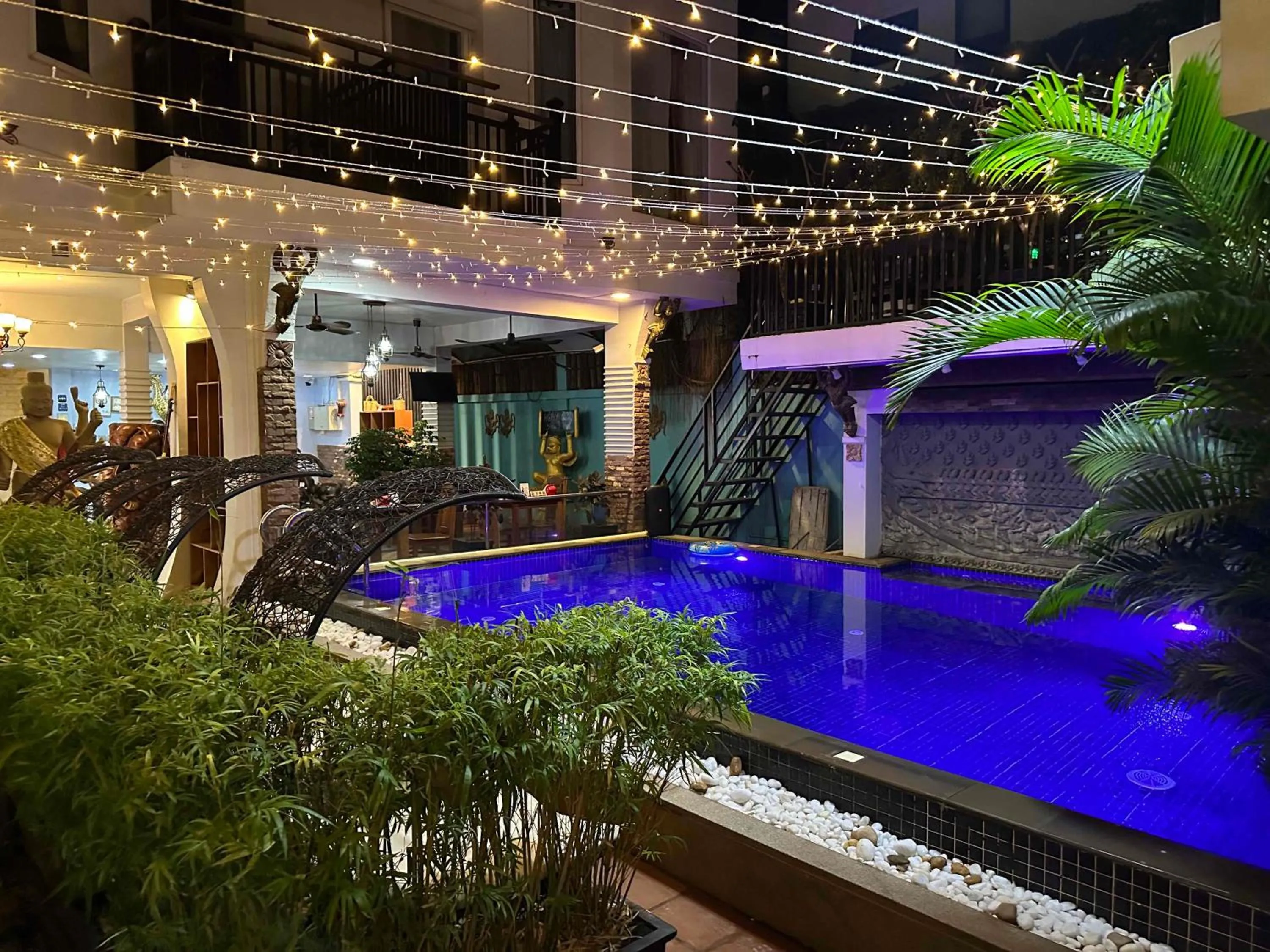 Swimming pool in The Five Senses Boutique Hotel