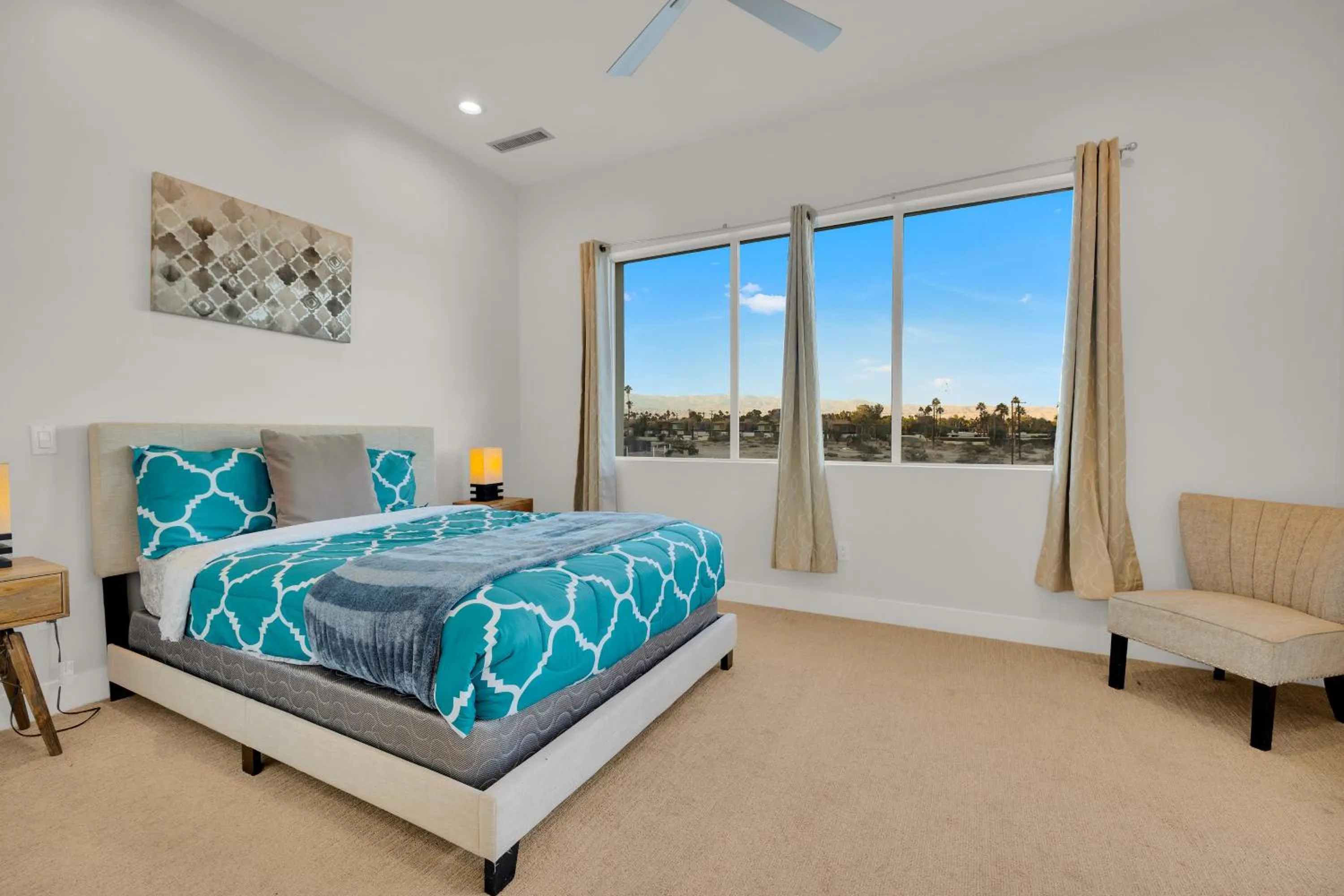 Bed in Breathtaking Luxury Villa Architectural Jewel