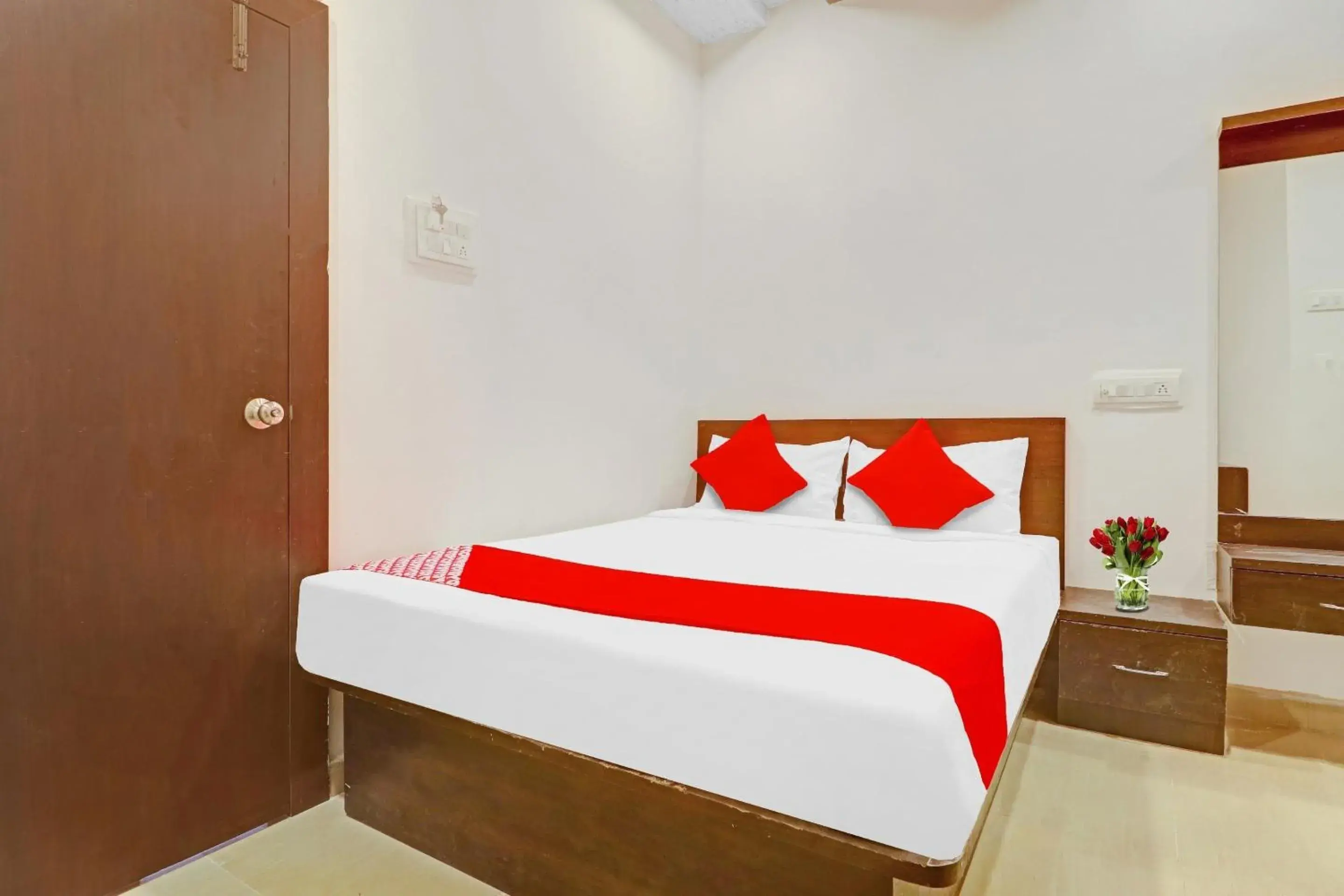 Bedroom, Bed in Hotel O R Square Near LB Nagar Metro Station Bedroom, Bed in Hotel O R Square Near LB Nagar Metro Station