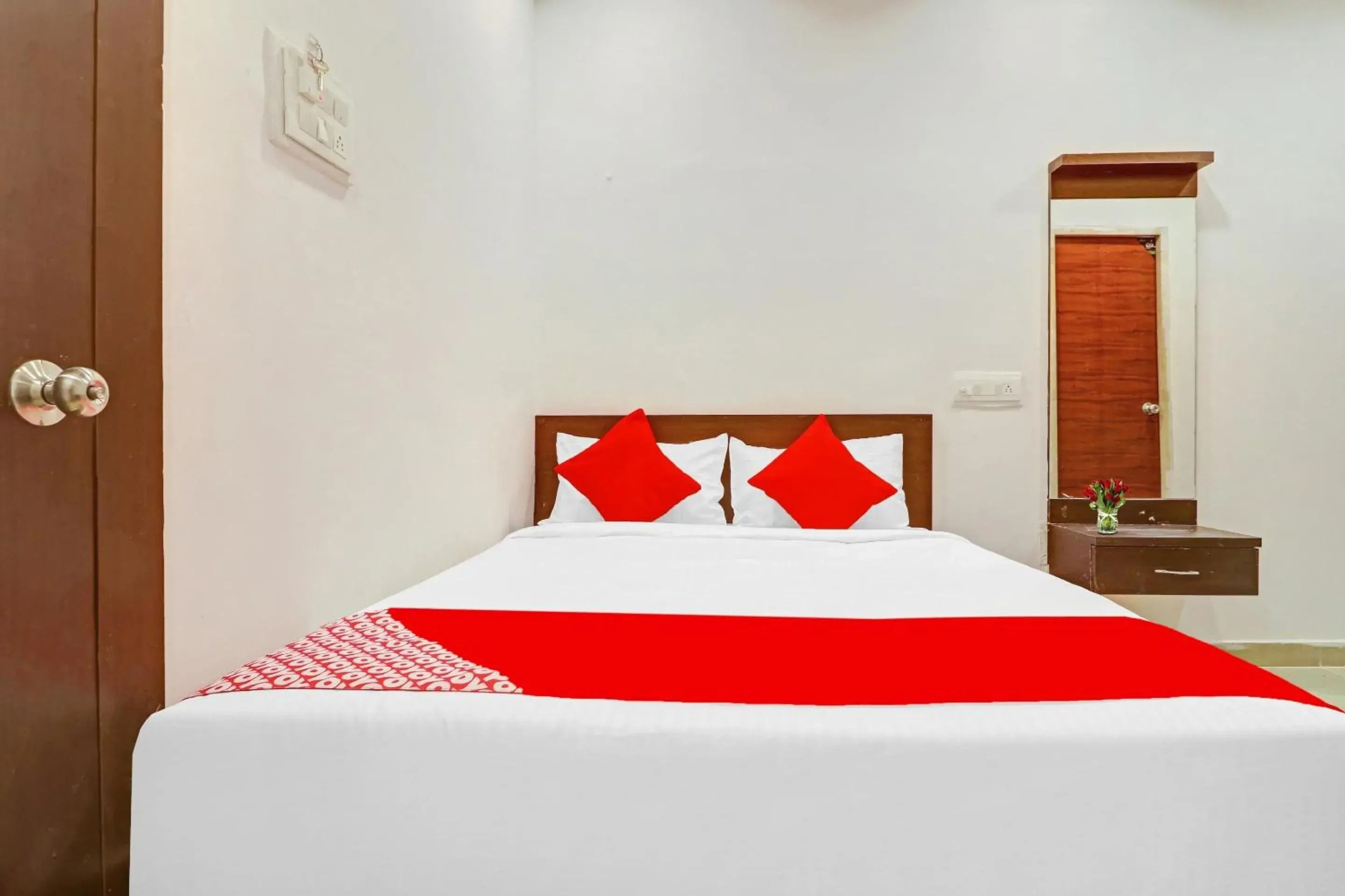 Bedroom, Bed in Hotel O R Square Near LB Nagar Metro Station Bedroom, Bed in Hotel O R Square Near LB Nagar Metro Station
