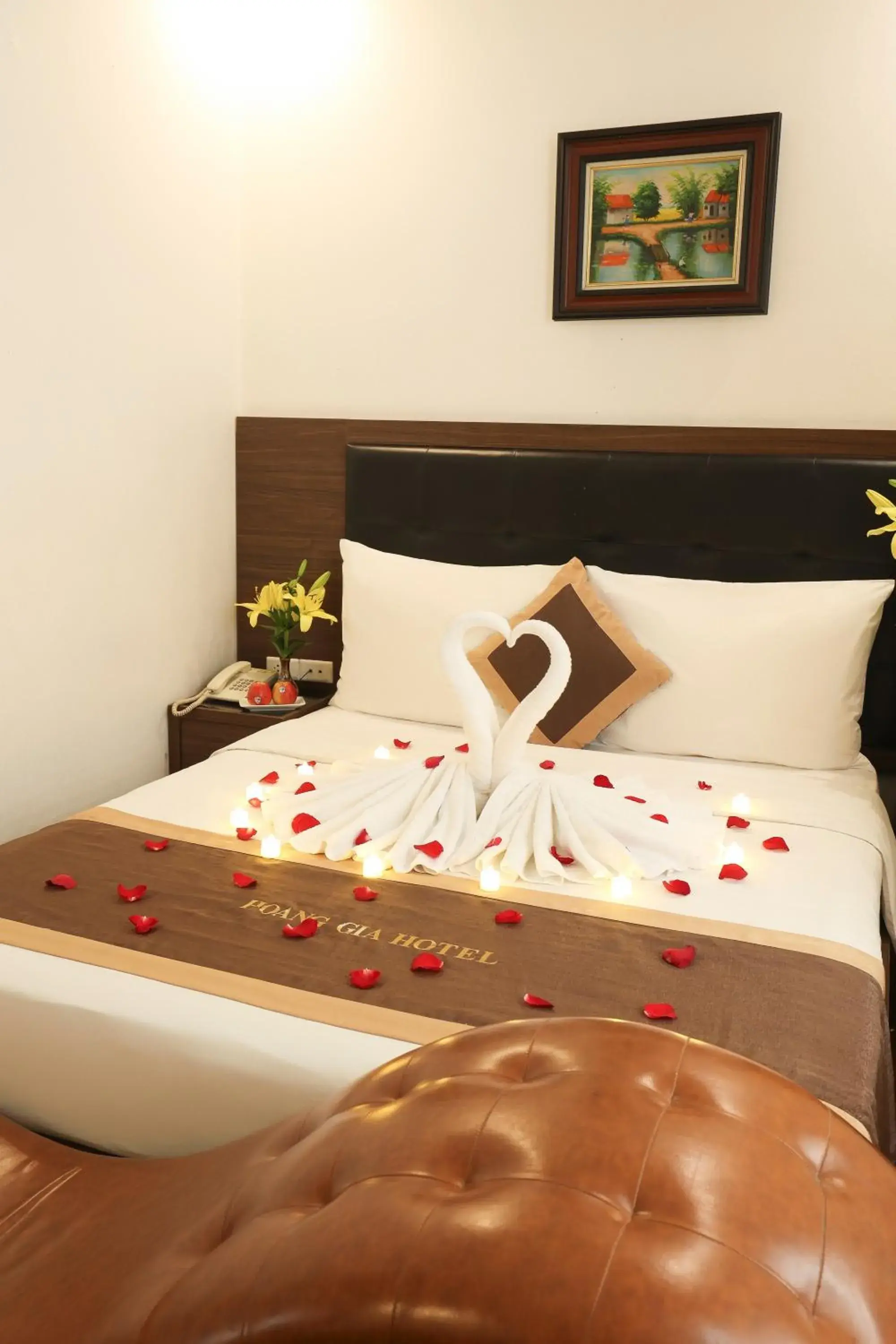 Bed in Hoàng Gia Xa La Boutique Hotel Bed in Hoàng Gia Xa La Boutique Hotel