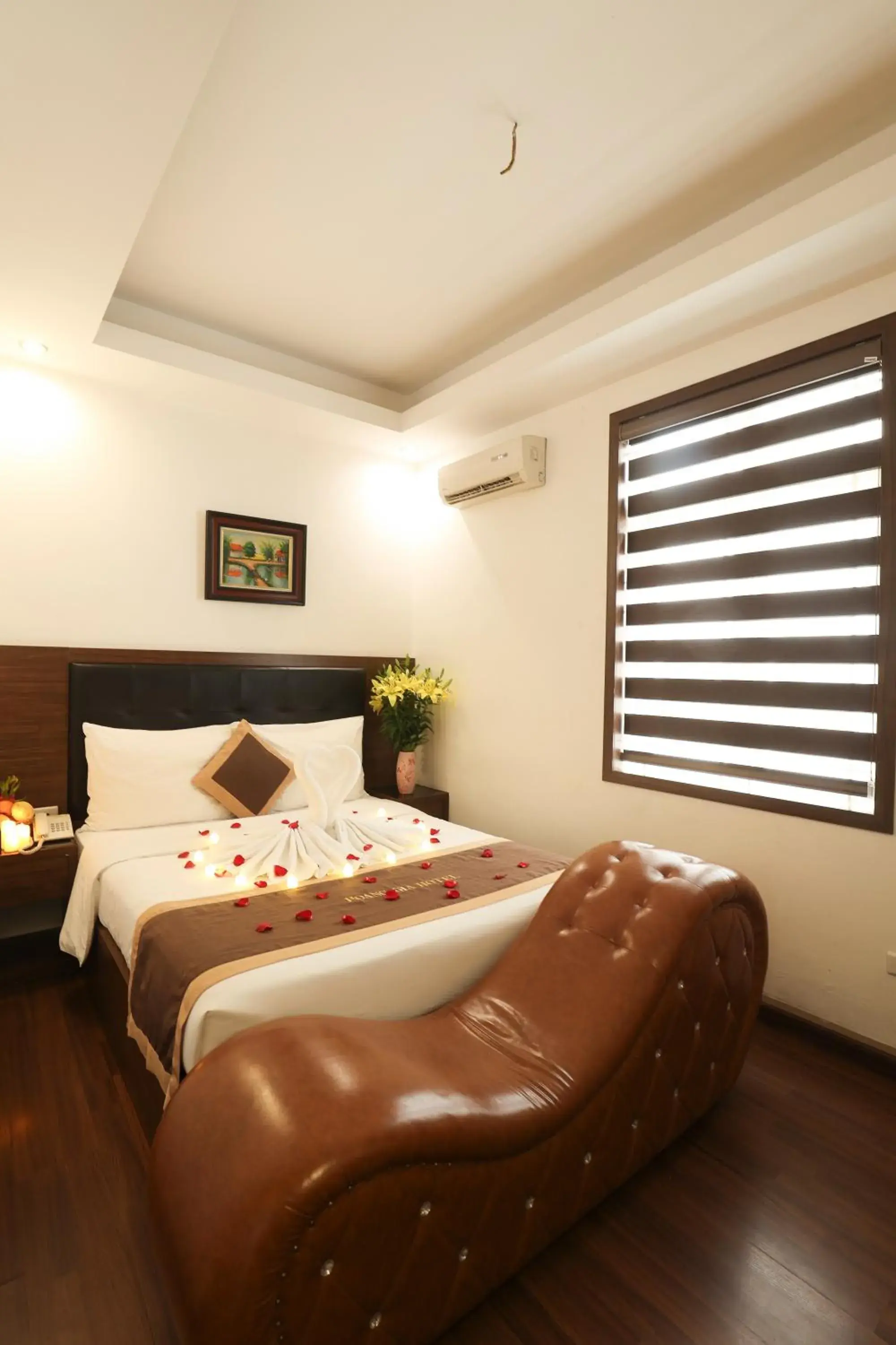 Bed in Hoàng Gia Xa La Boutique Hotel Bed in Hoàng Gia Xa La Boutique Hotel