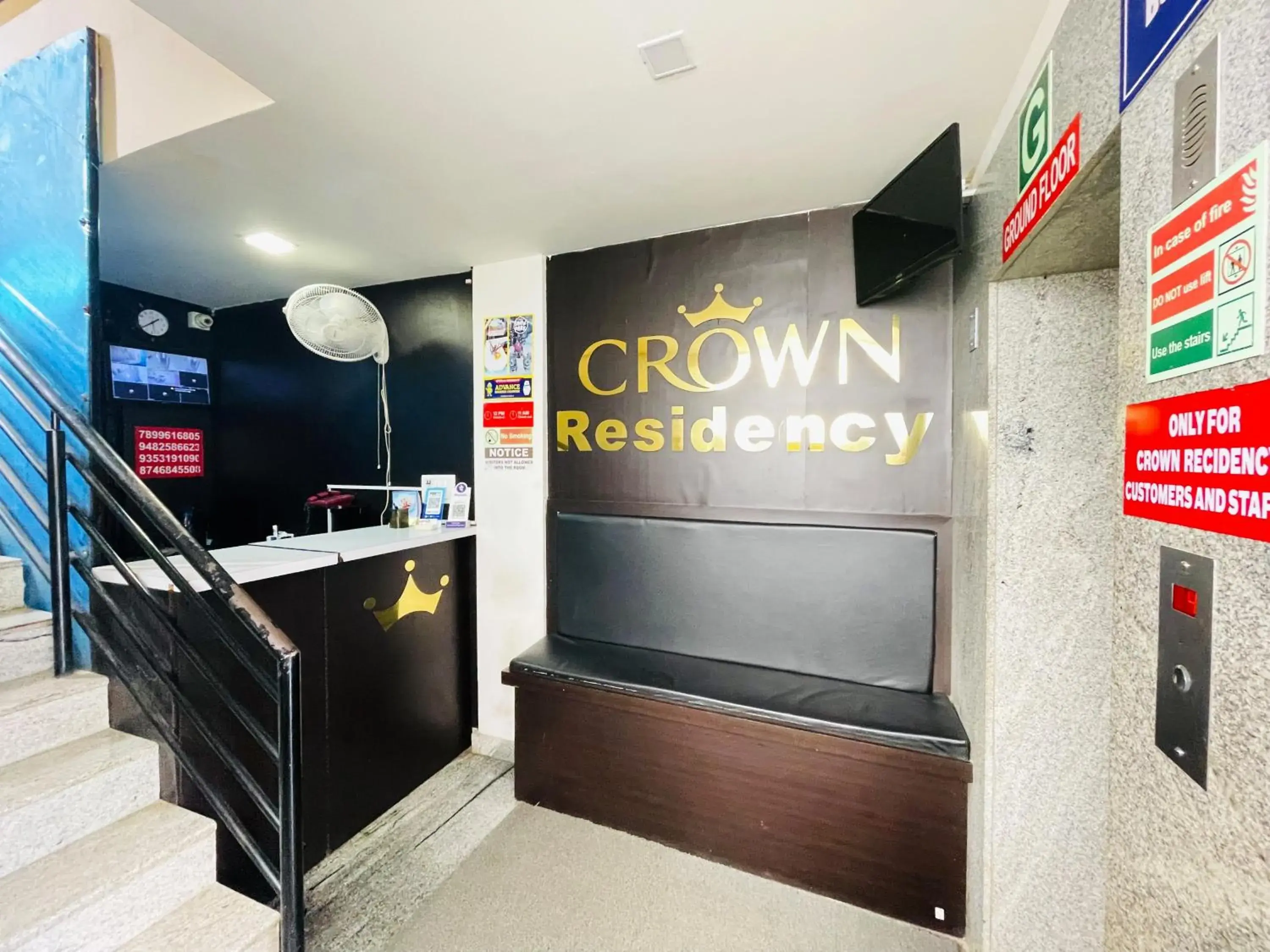 Lobby or reception in Crown Residency Lobby or reception in Crown Residency