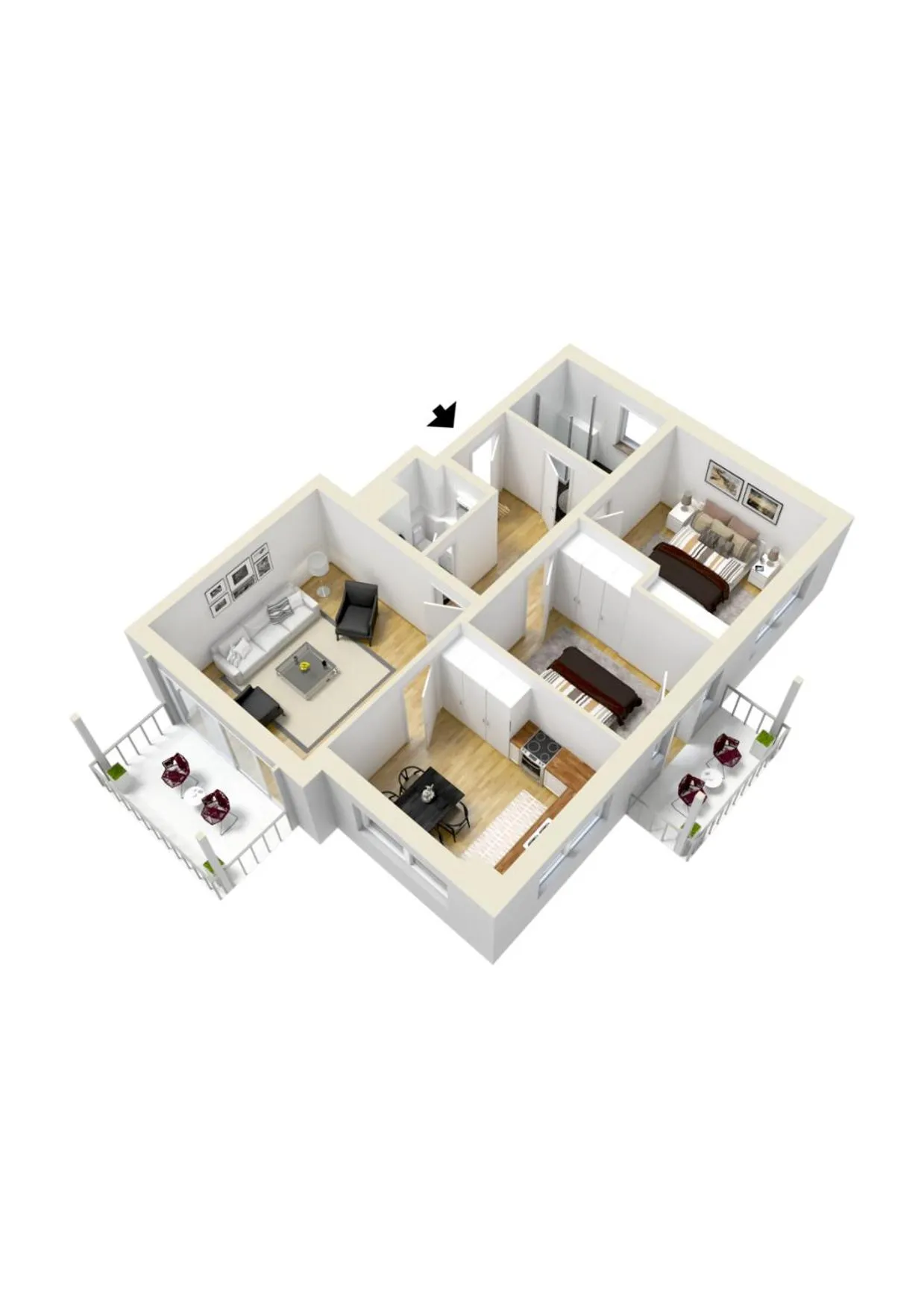 Floor plan in Monusse Boid Wohnung 15