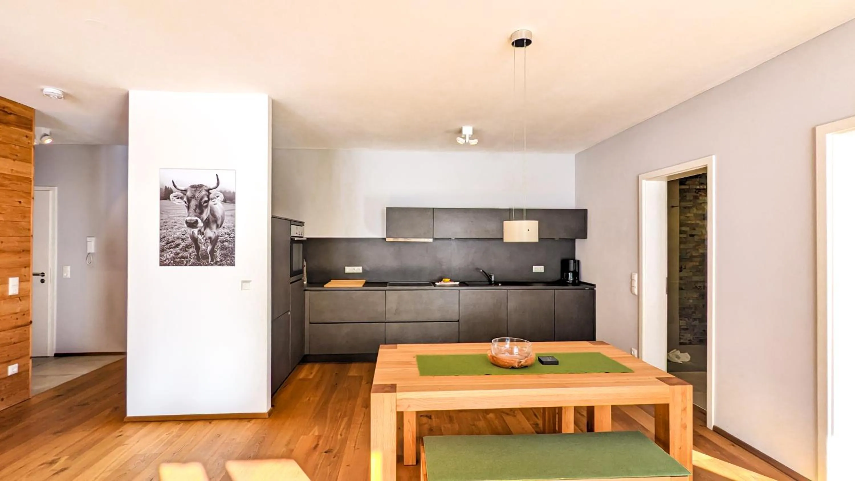 Kitchen or kitchenette in Chalet am Breitenberg Appartement CB 11