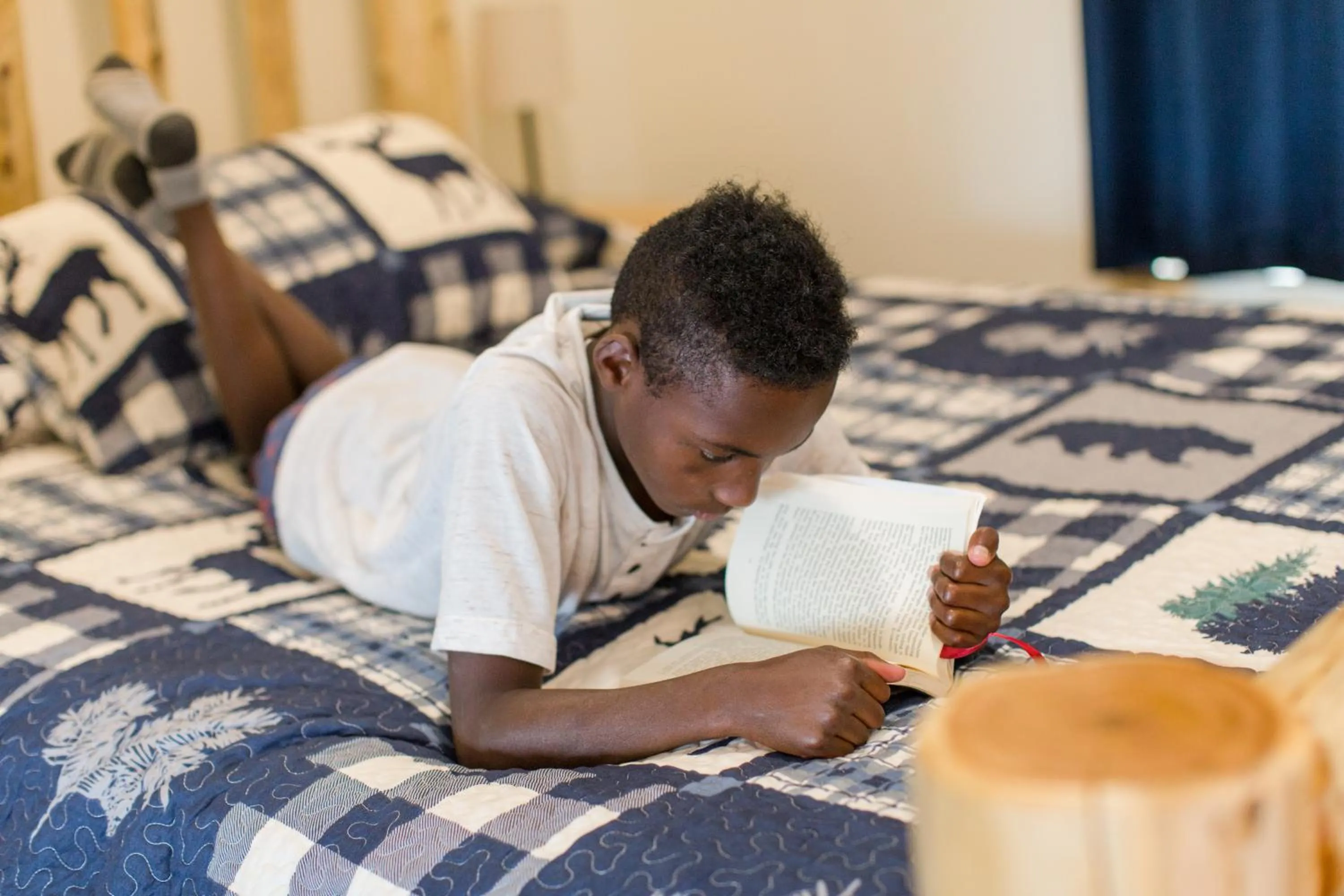 Bed in Keweenaw Waters Resort