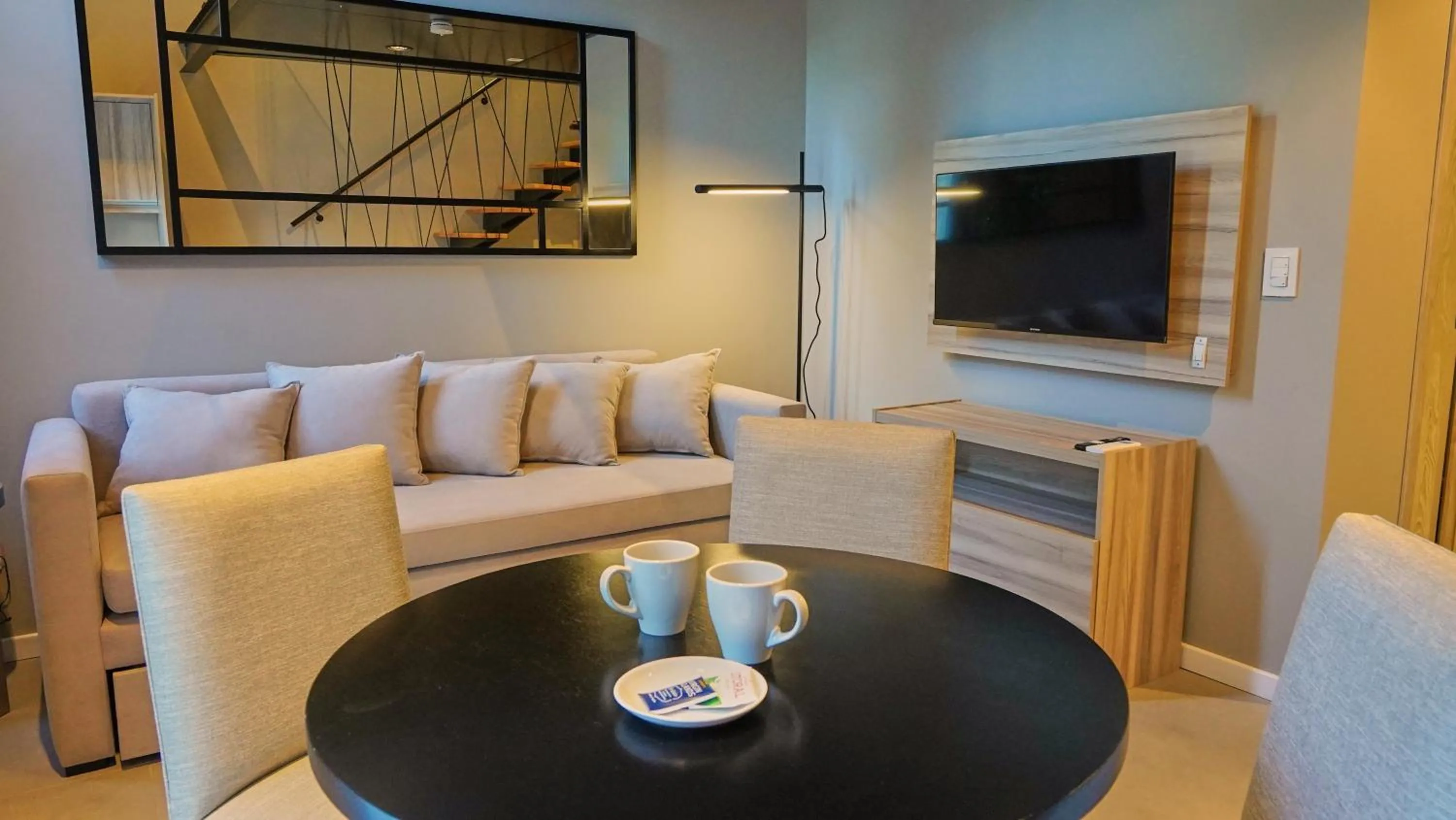 Seating area in Ferrol Apart Hotel