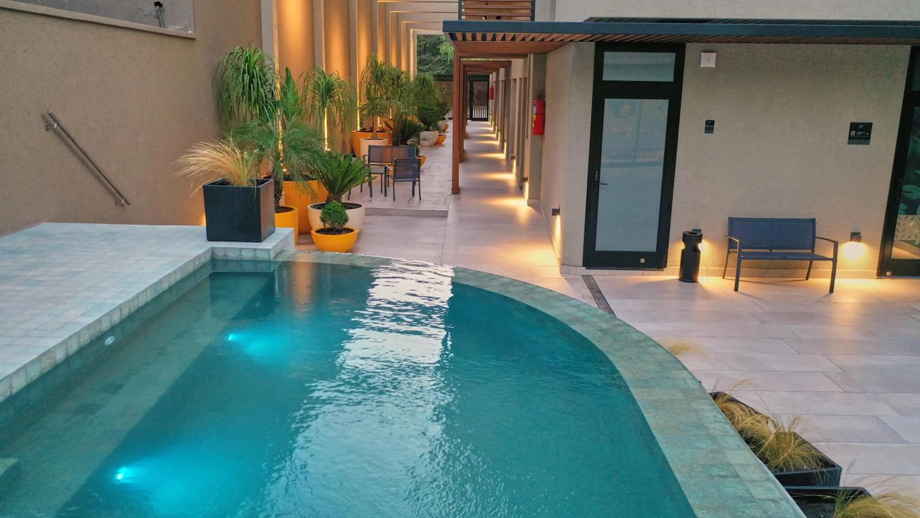 Pool view in Ferrol Apart Hotel