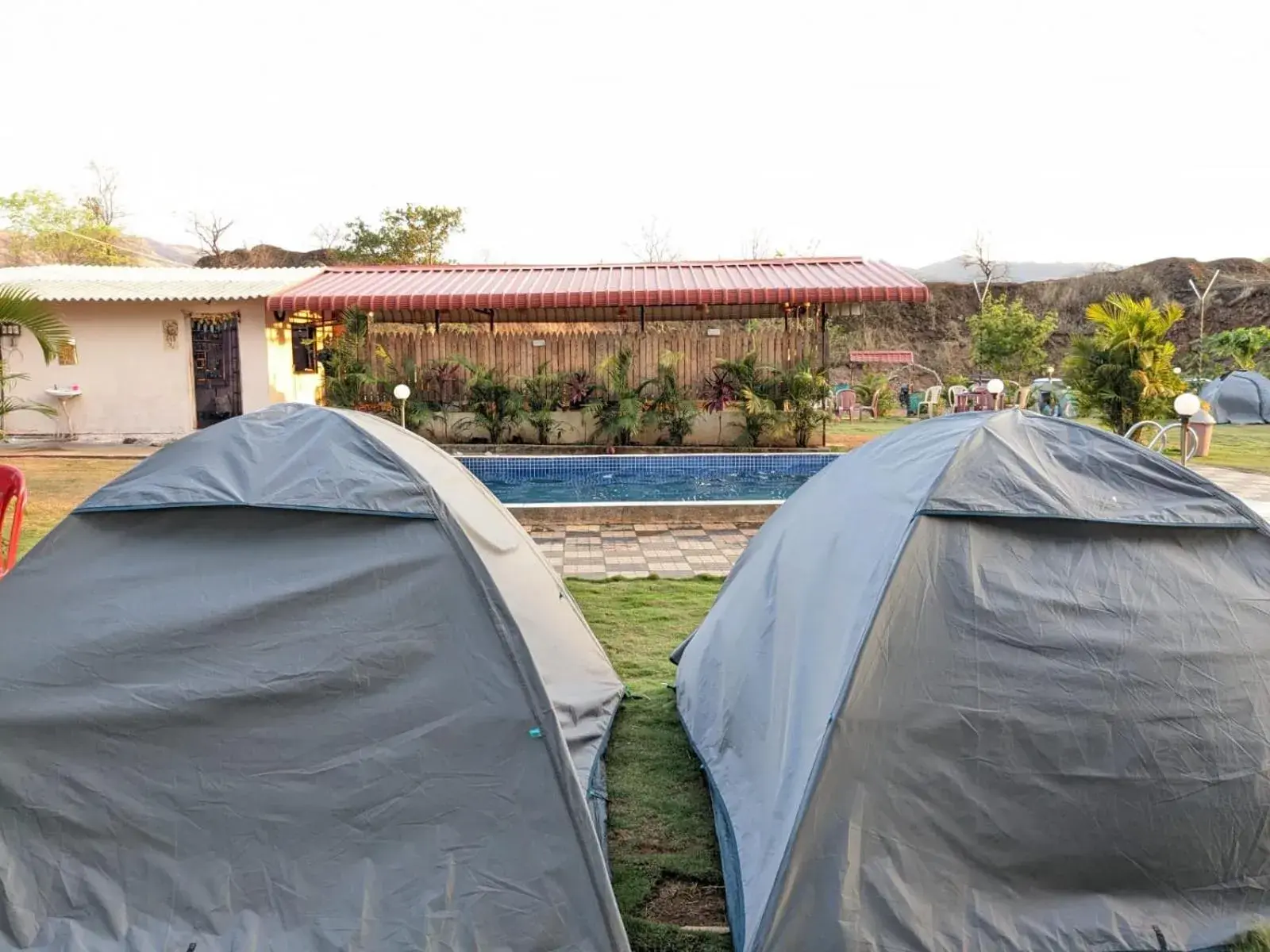 Garden view in Panshet Camping Garden view in Panshet Camping