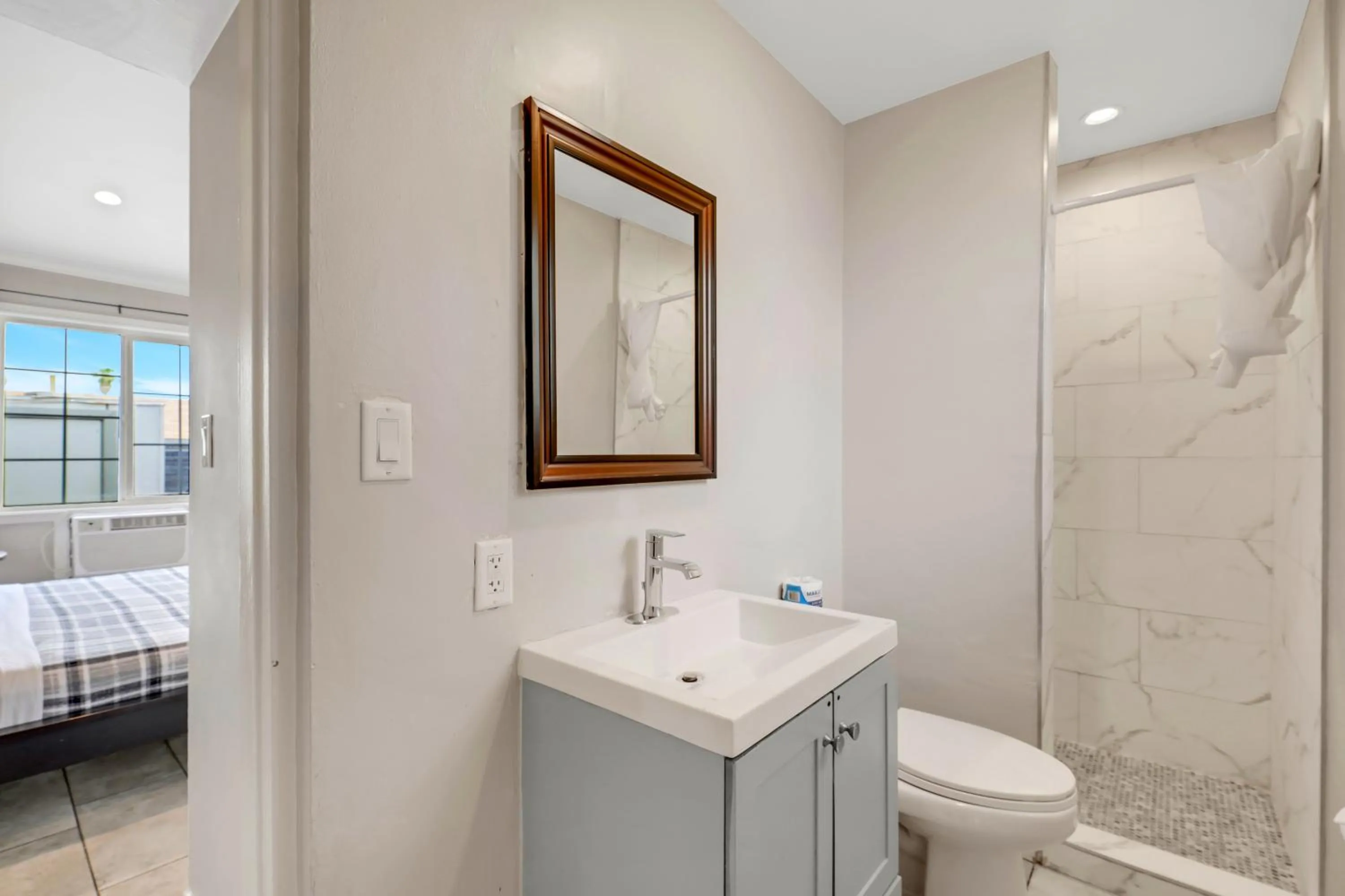 Shower in Desert Moon Motel