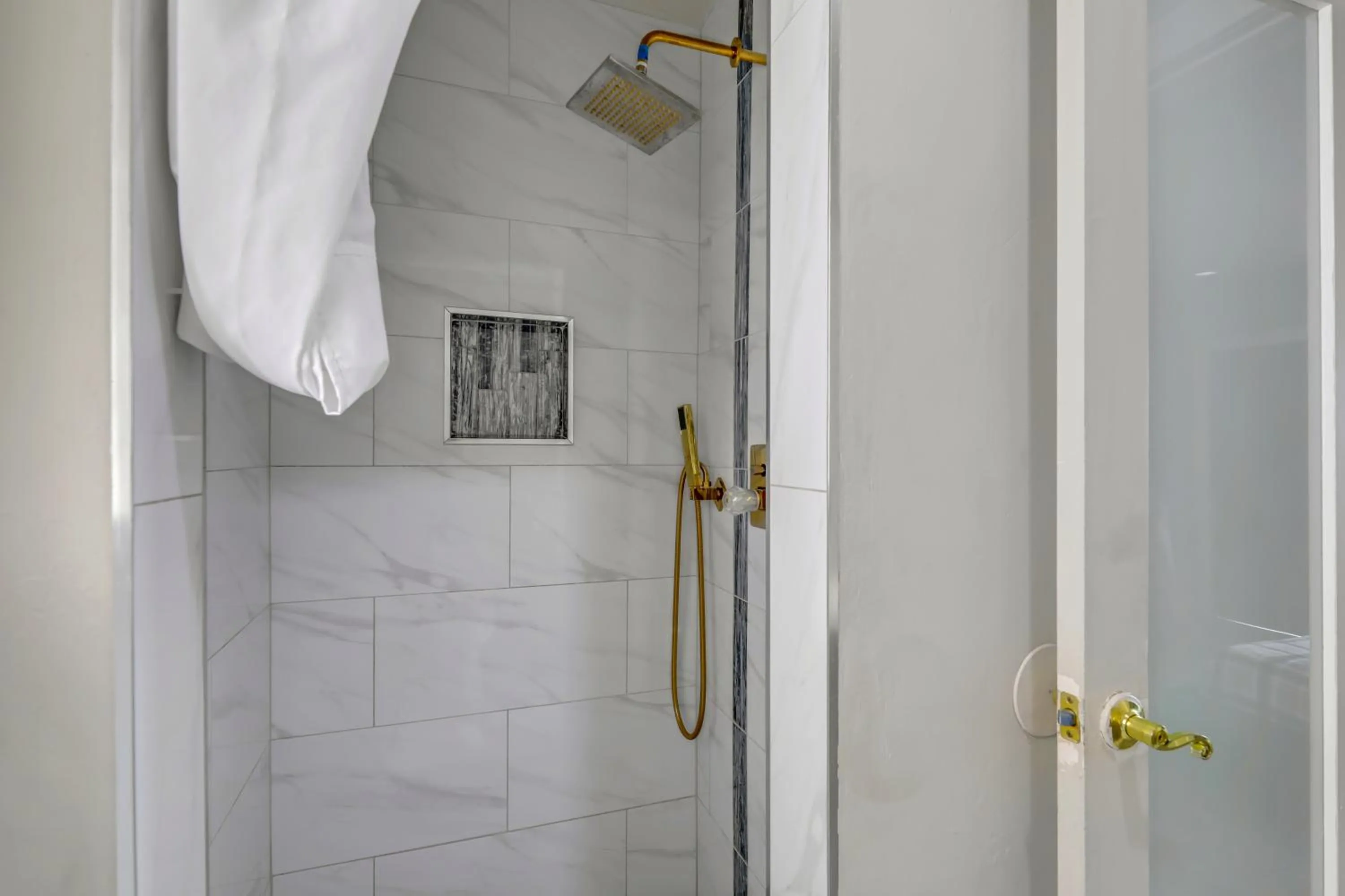 Shower in Desert Moon Motel