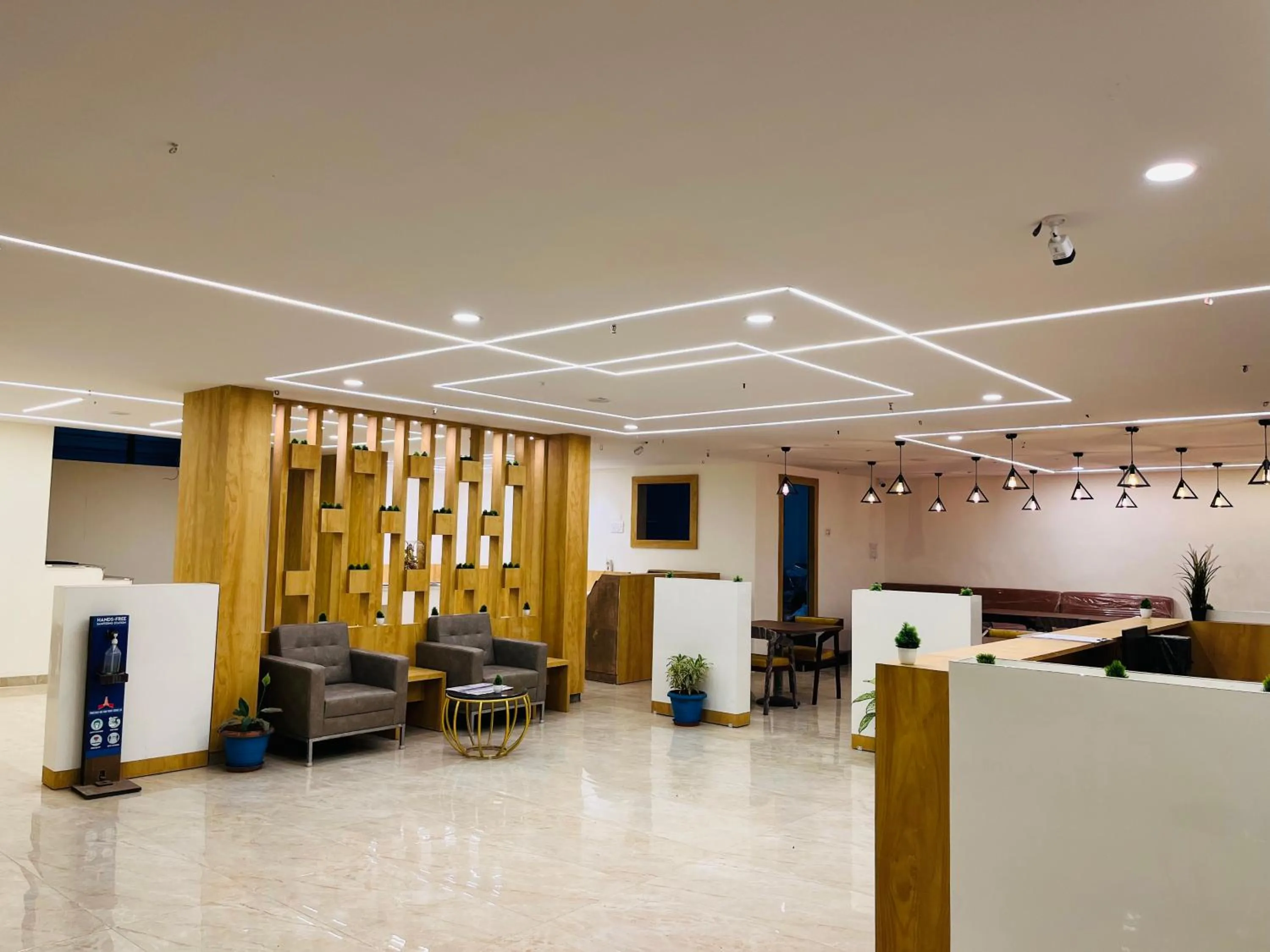 Seating area in Hotel Plaza Hyderabad Airport Zone