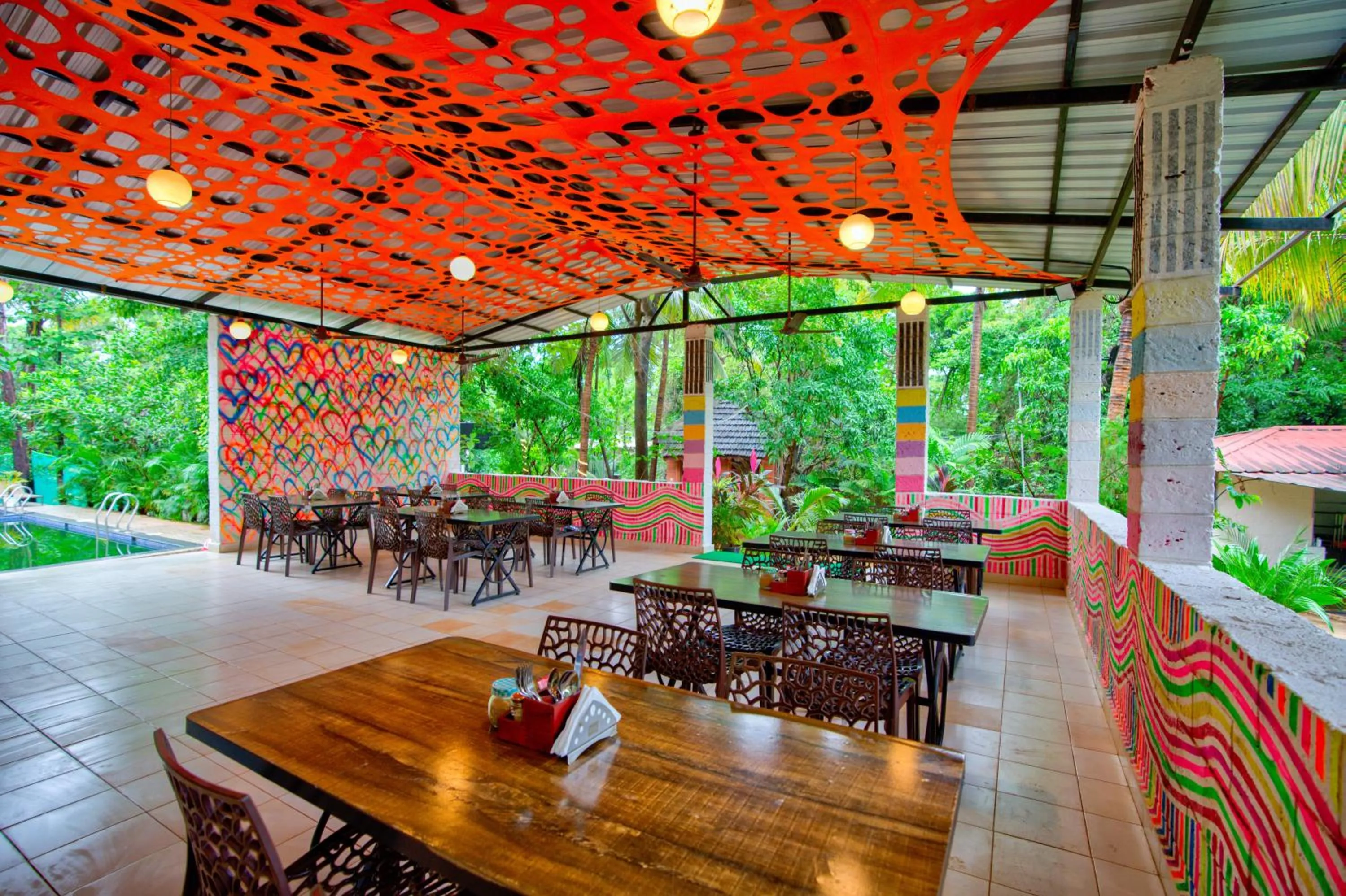 Patio in La Station Resort Vagator