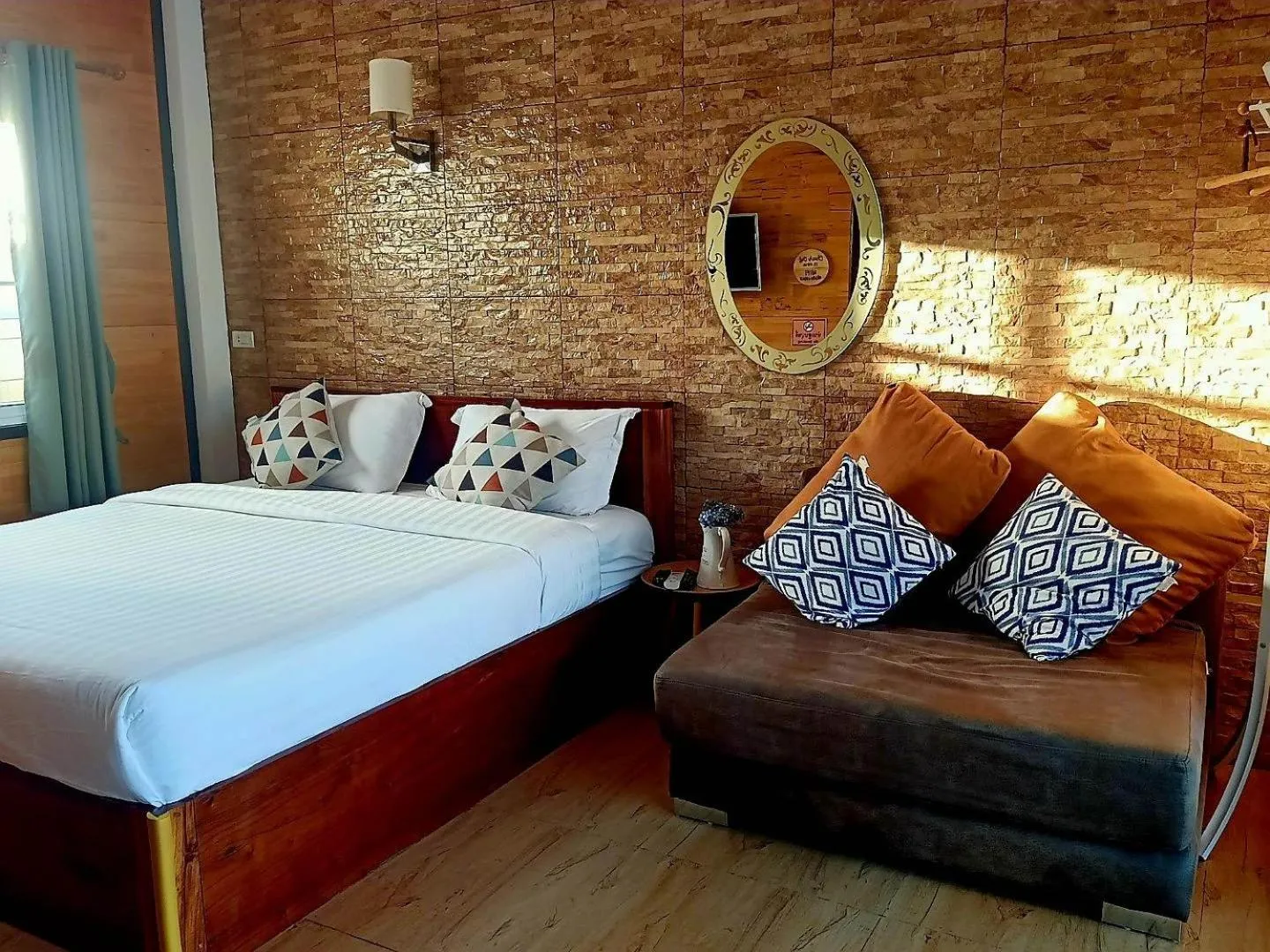 Bed in ภูฝ้ายวิลล่า Phufai villa