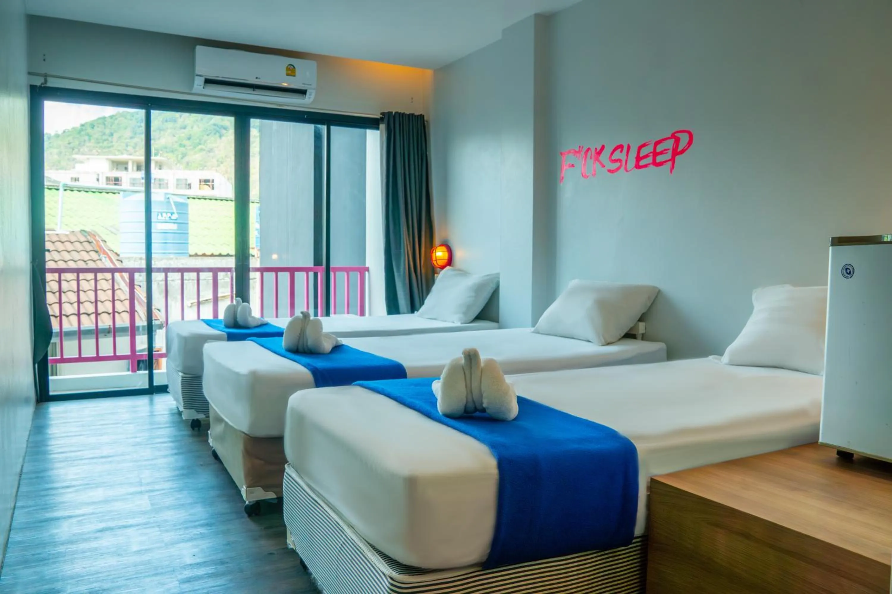 Bed in Slumber Surf Phuket Kata