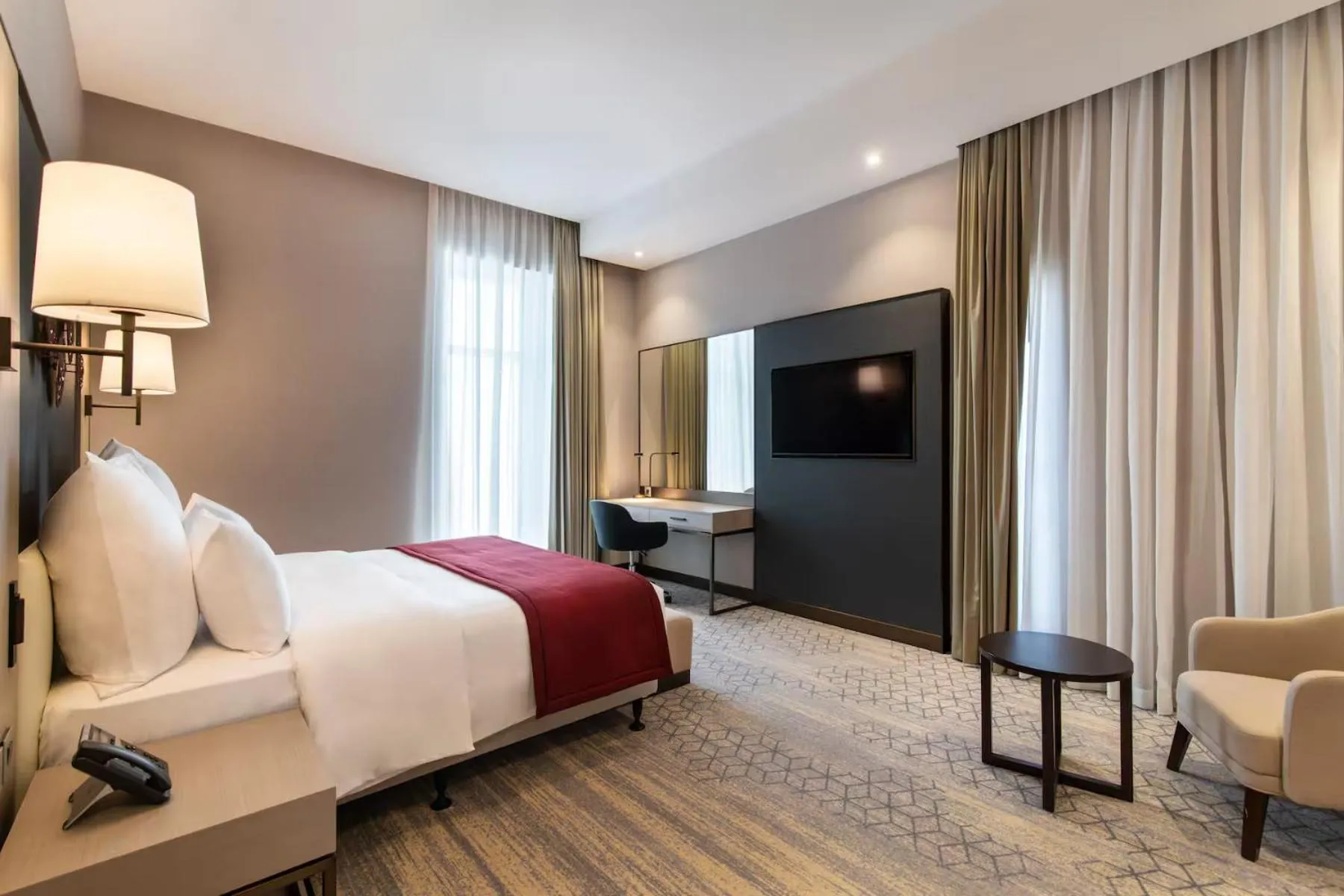 Bedroom, Bed in Ramada by Wyndham Riyadh King Fahd Road