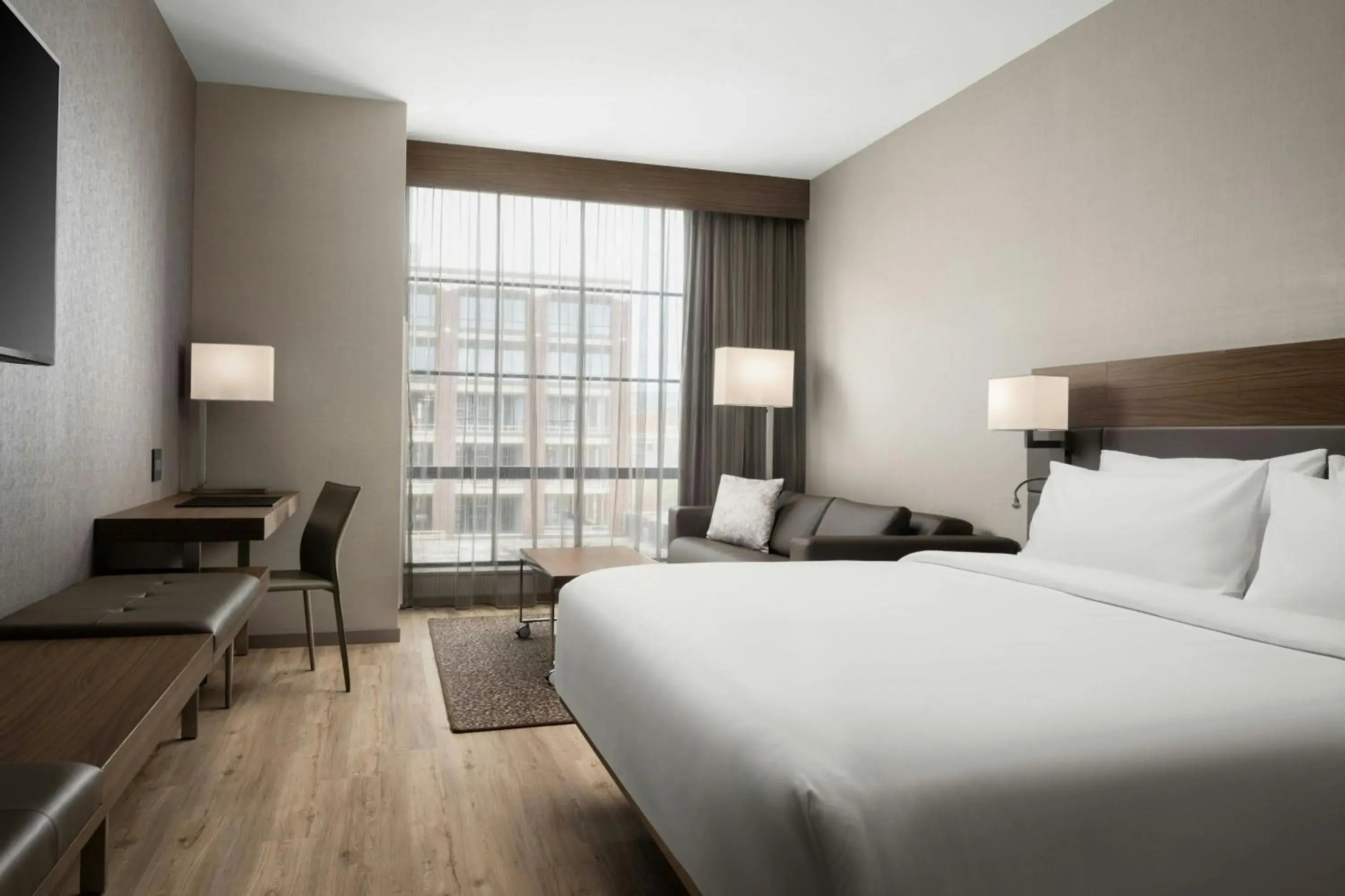 King Room with Sofa Bed and Tub - Mobility Accessible in AC Hotel by Marriott Dayton King Room with Sofa Bed and Tub - Mobility Accessible in AC Hotel by Marriott Dayton