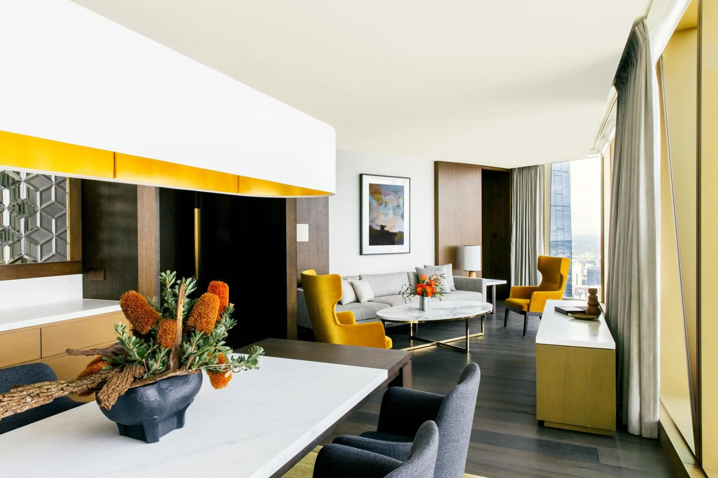 Living room in The Ritz-Carlton, Melbourne