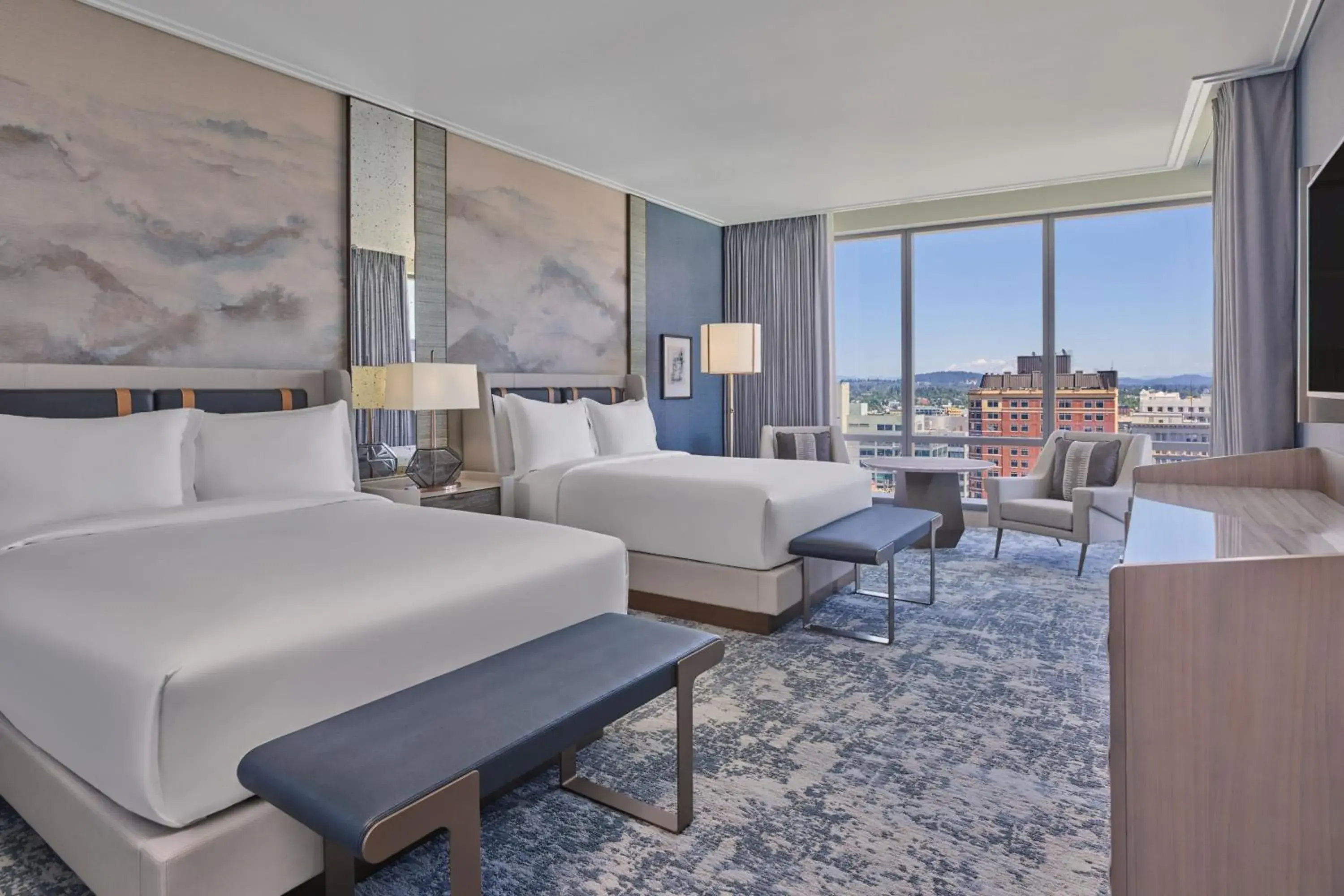 Deluxe Club Room with Two Queen Beds - Club Lounge Access in The Ritz-Carlton, Portland Deluxe Club Room with Two Queen Beds - Club Lounge Access in The Ritz-Carlton, Portland