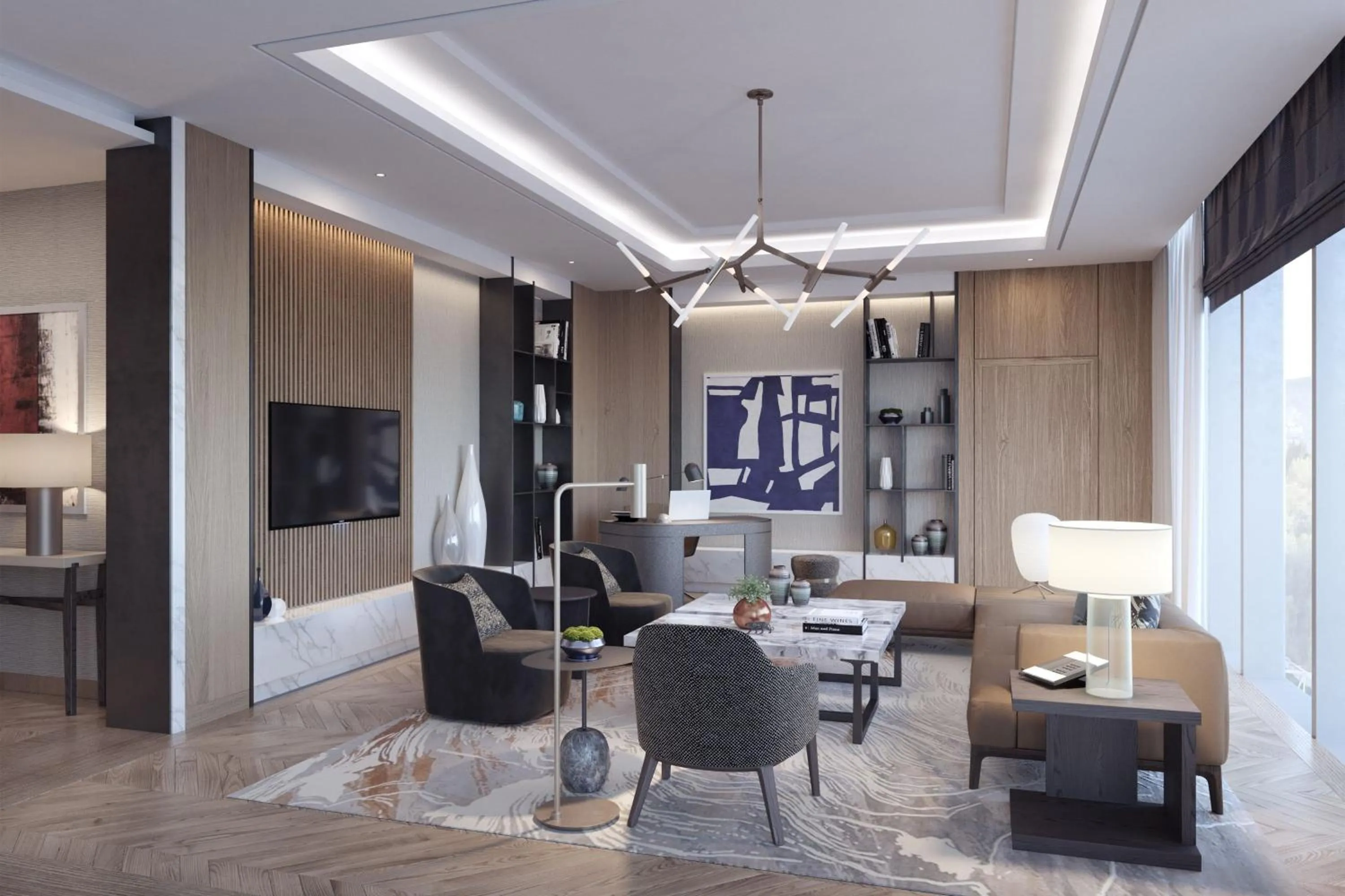 Photo of the whole room in Tirana Marriott Hotel