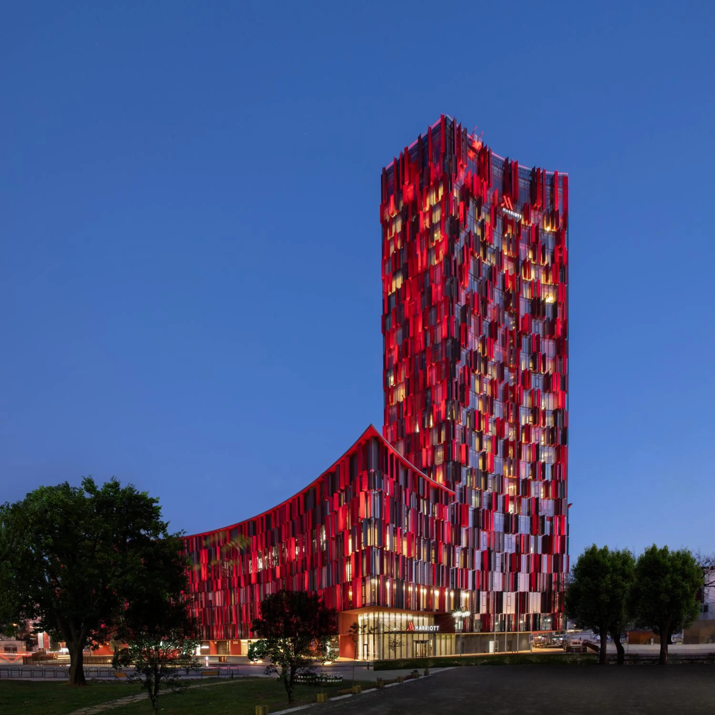Property building in Tirana Marriott Hotel