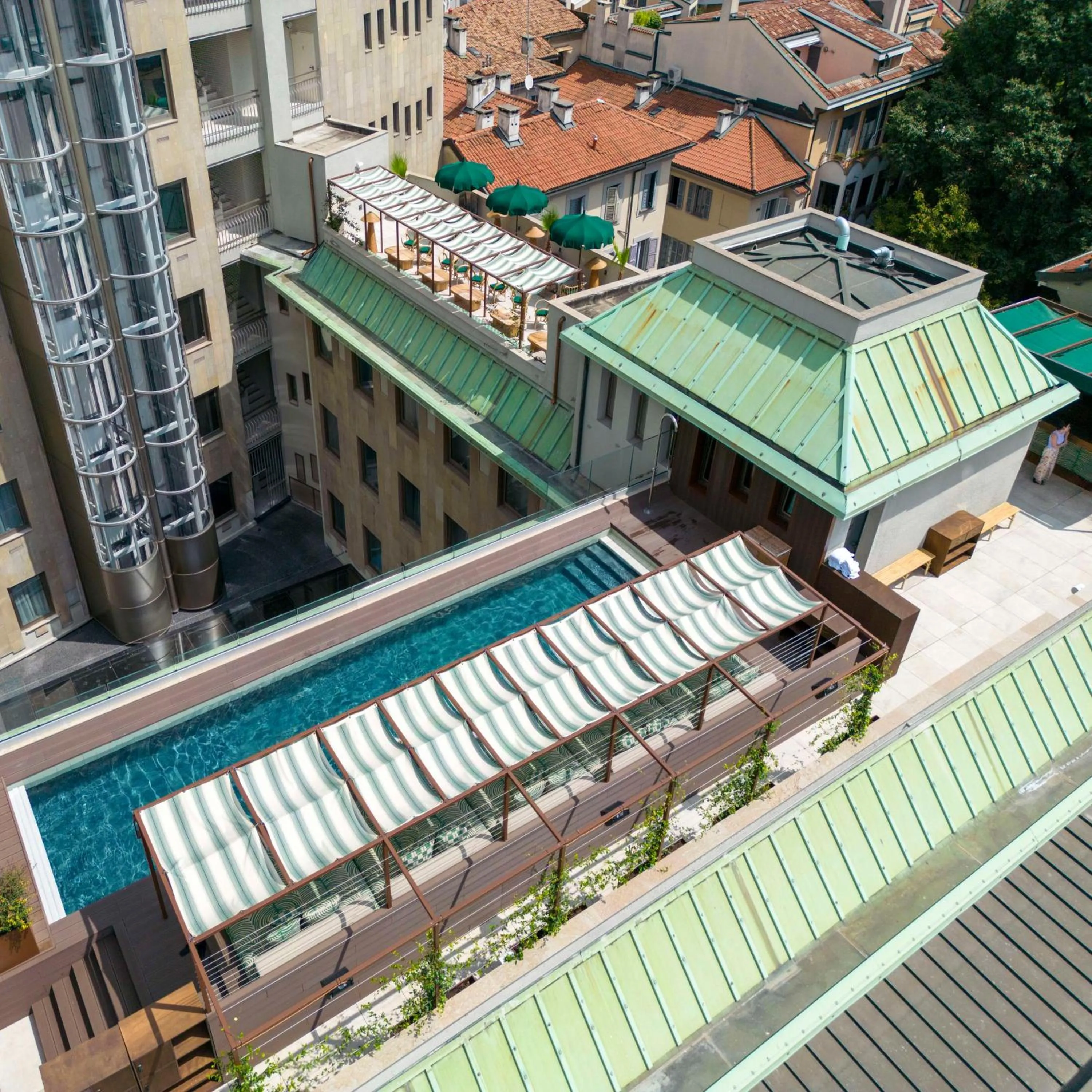 Pool view in Radisson Collection Hotel, Santa Sofia Milan