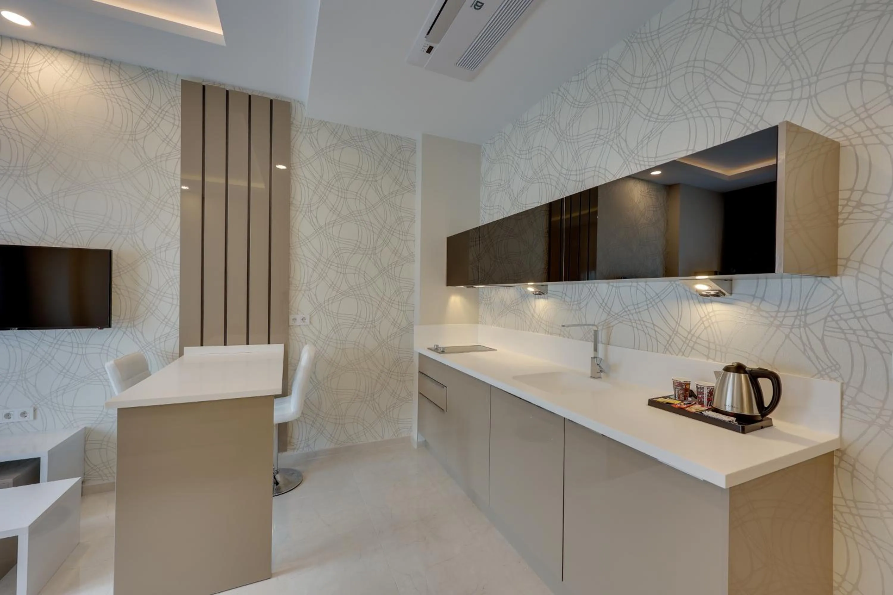 Kitchen or kitchenette in Ege Birlik Seasight Suites