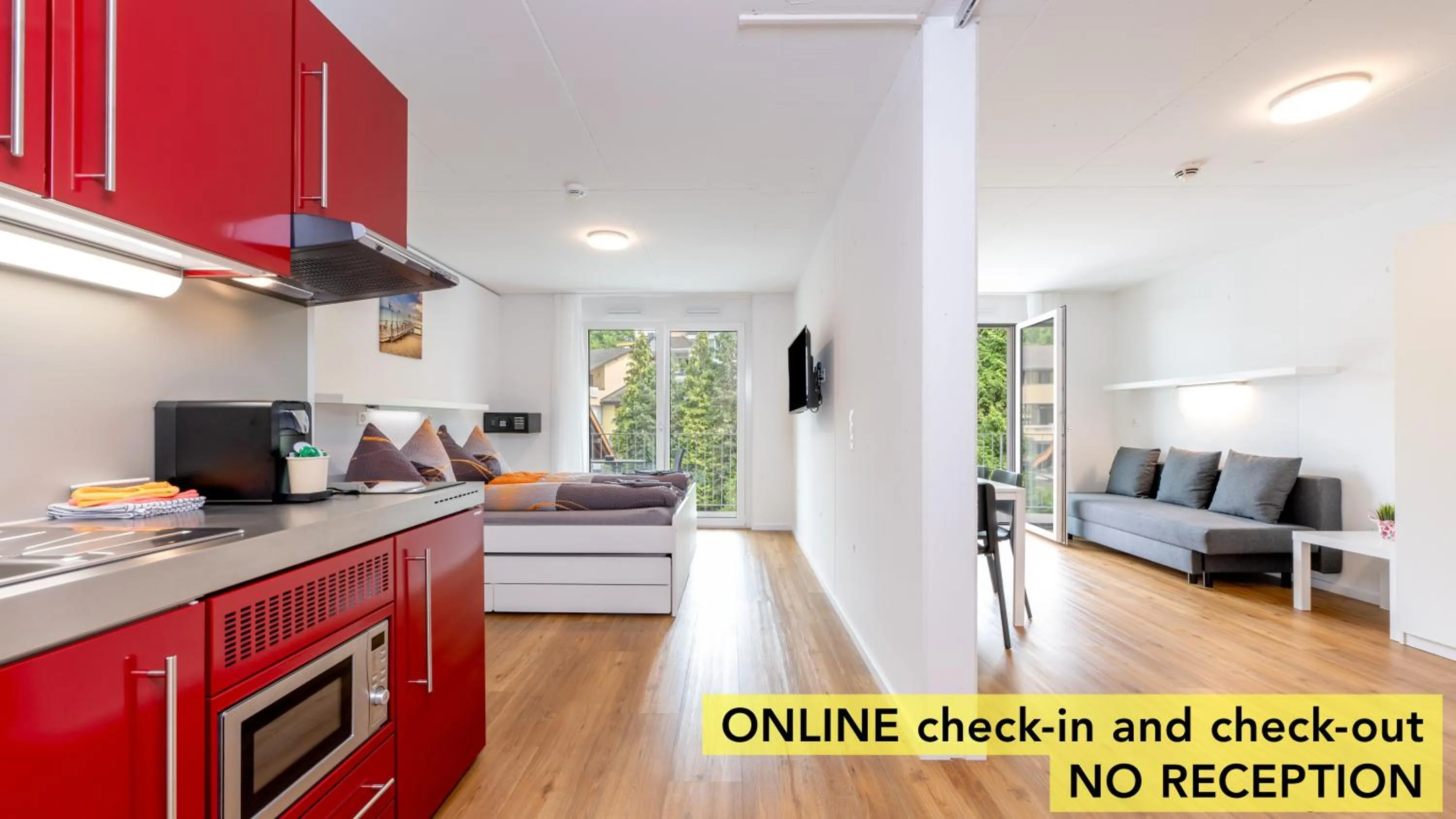 View (from property/room) in Anstatthotel Goldau - self-check-in